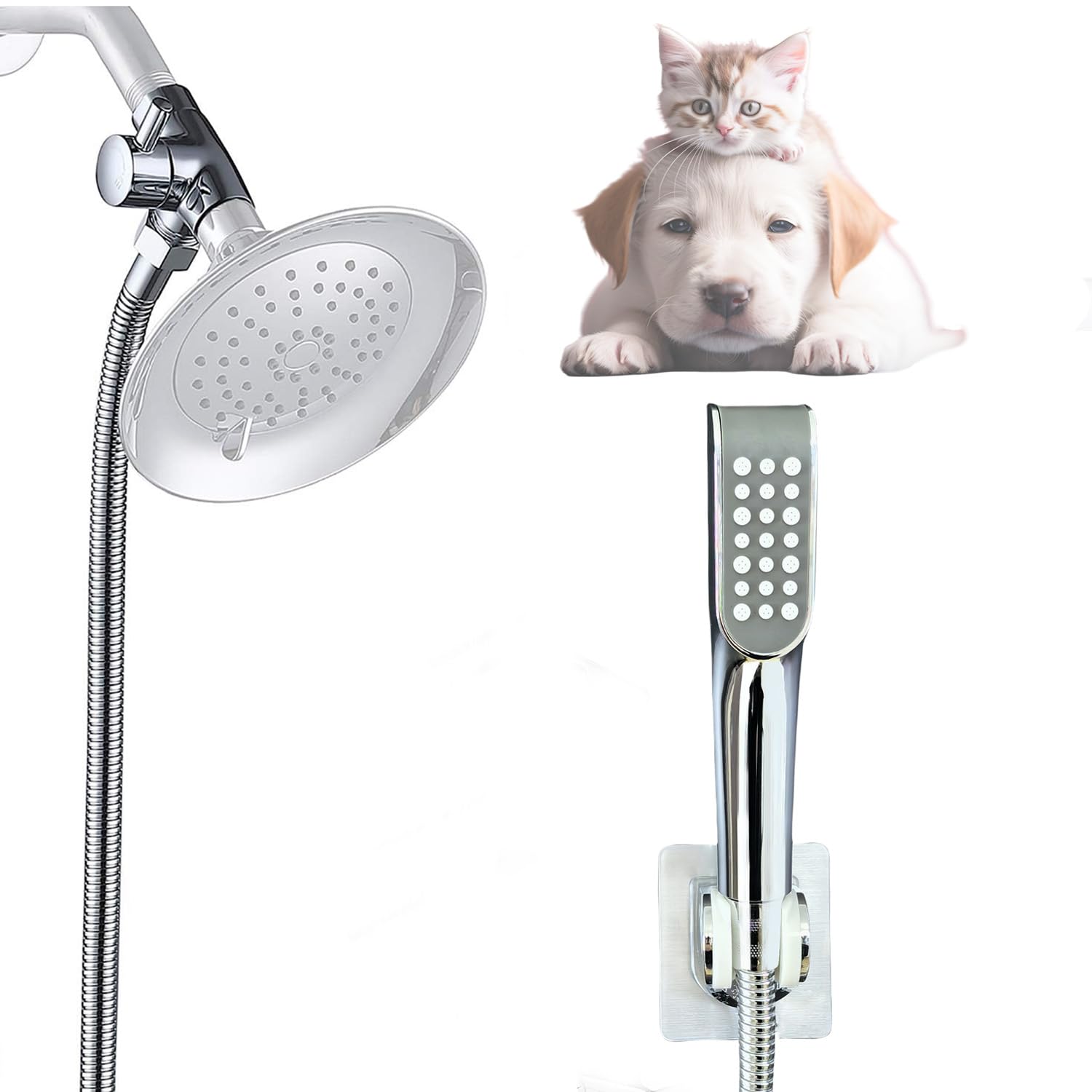 Upgraded Dog Shower Sprayer Attachment with Extra Long 98 Inch Hose - Pet Bathing Supplies for Dogs, Extension for Bathtub, Garden & Bathroom - Perfect for Home Grooming and Outdoor Pet Washing