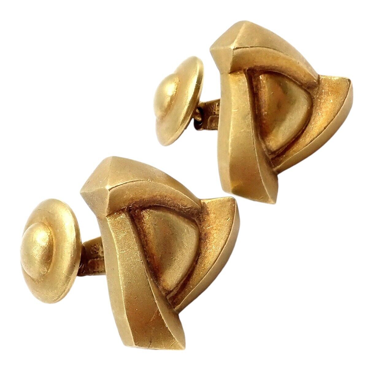 Vintage Kieselstein Cord 18k Yellow Gold Alligator Eye Cufflinks - Rare 1990s Luxury Men's Jewelry for Weddings & Formal Events