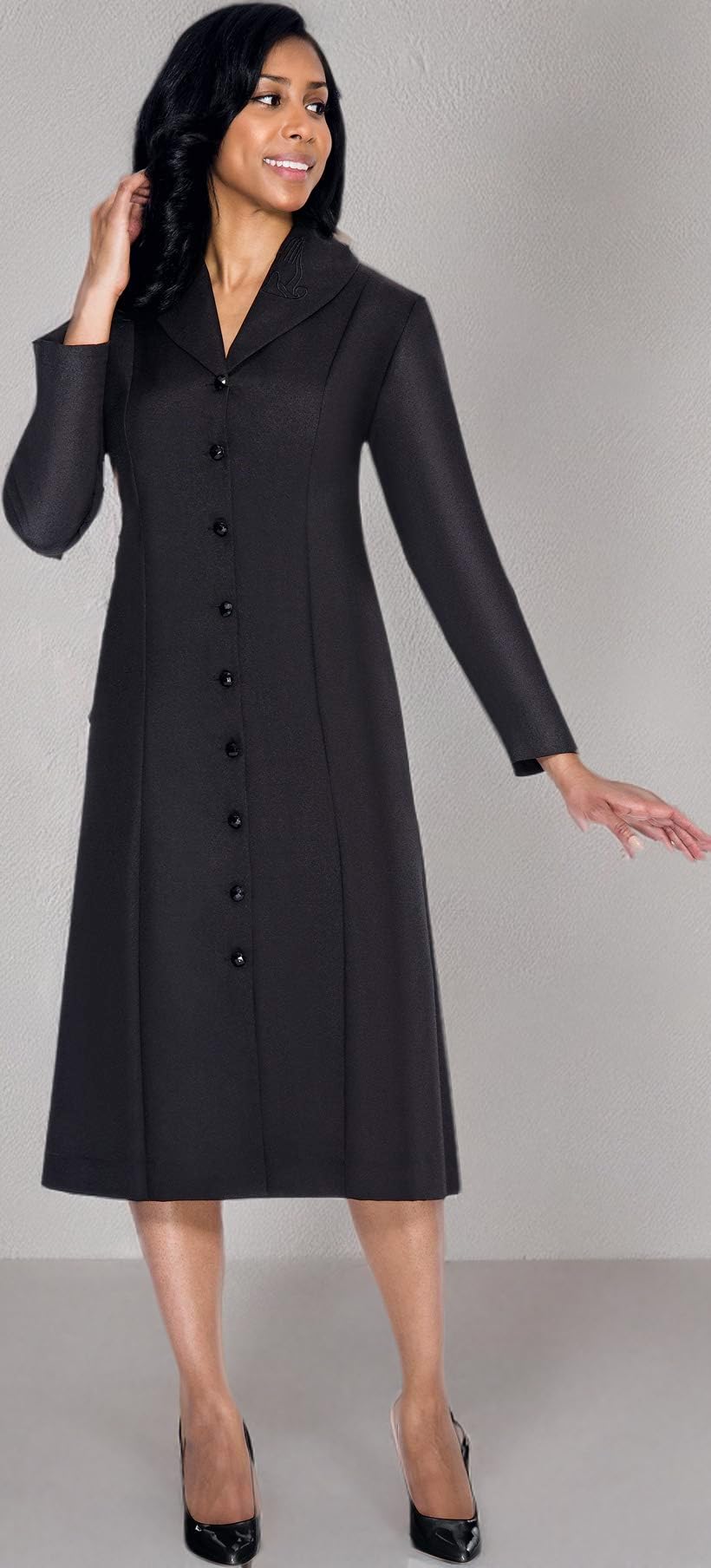 Elegant Button Front Clergy Dresses for Women - Church Choir Robe & Clergy Uniform G11674 | Perfect for Sunday Services, Weddings & Religious Ceremonies