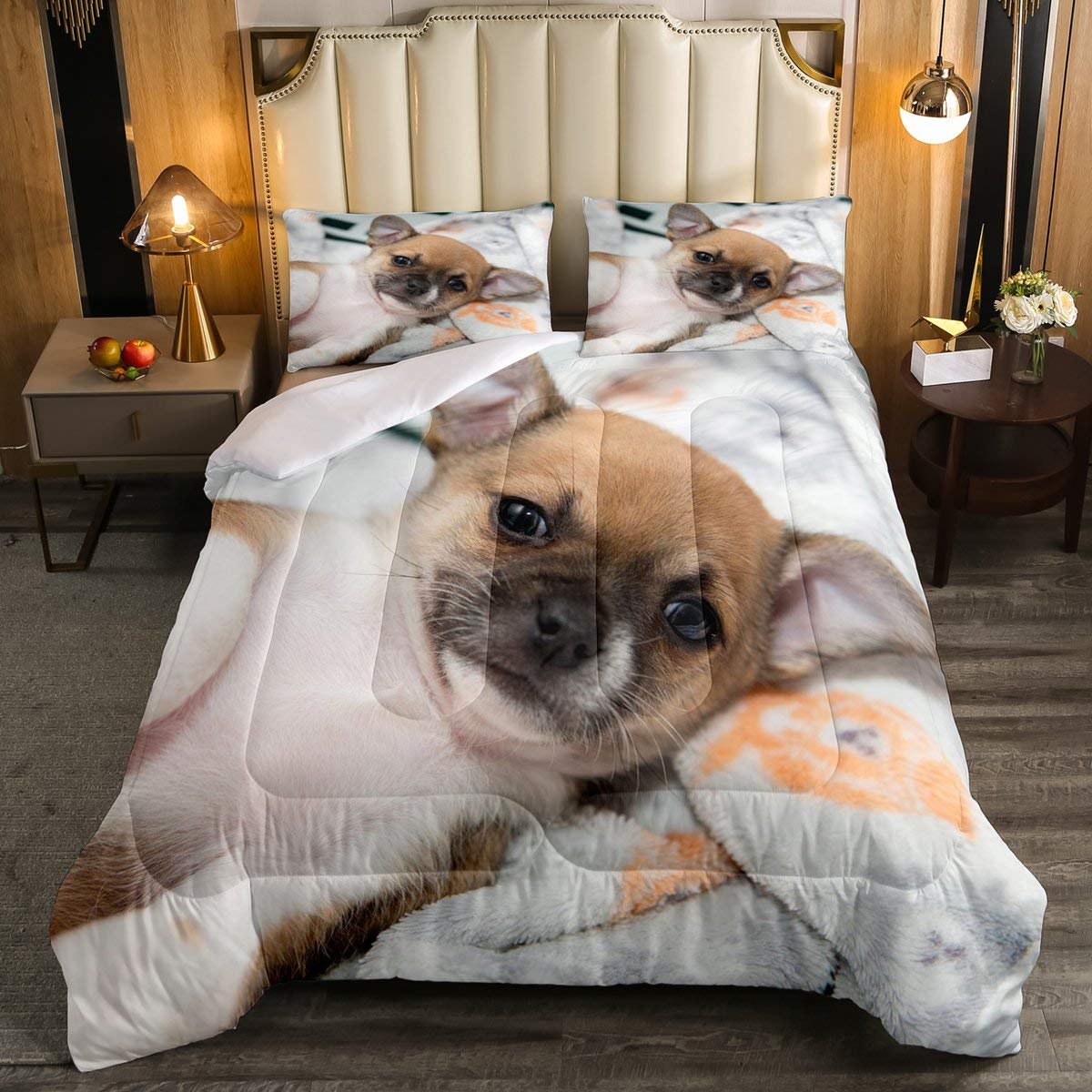**Brown Dog Duvet Cover Full Size - Cute Puppy Comforter Set for Kids, Boys, Girls & Adults - Funny Pet Bedding with Hand-Drawn Animal Design - Perfect for Dog Lover Bedroom Decor & Cozy Sleep**    *(Use Case: Ideal for kids' rooms, pet lovers' bedrooms, or as a playful gift for dog enthusiasts.)*