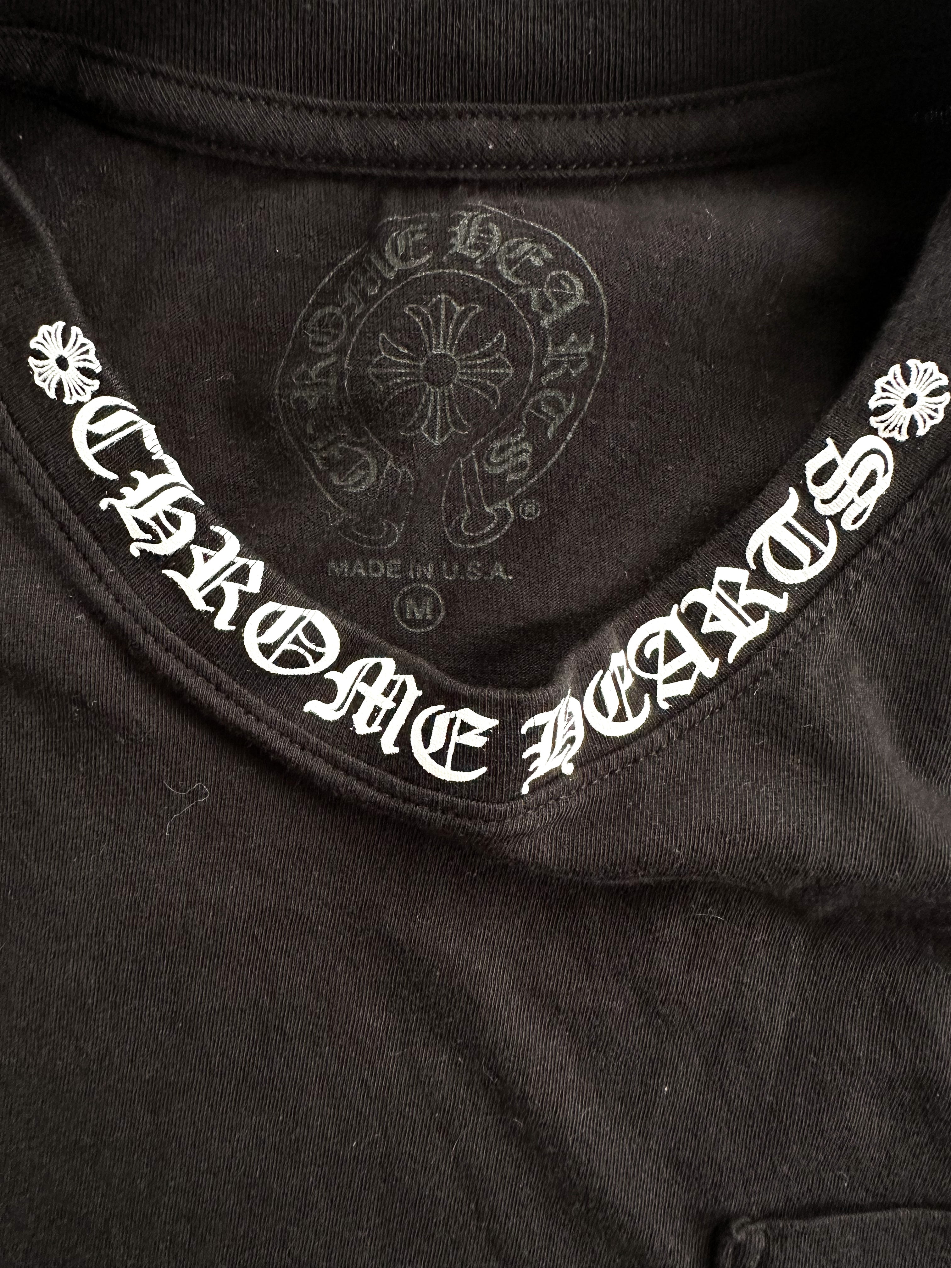 Chrome Hearts Black & White Logo Long Sleeve T-Shirt for Men & Women | Stylish Graphic Tee for Casual Wear & Street Fashion