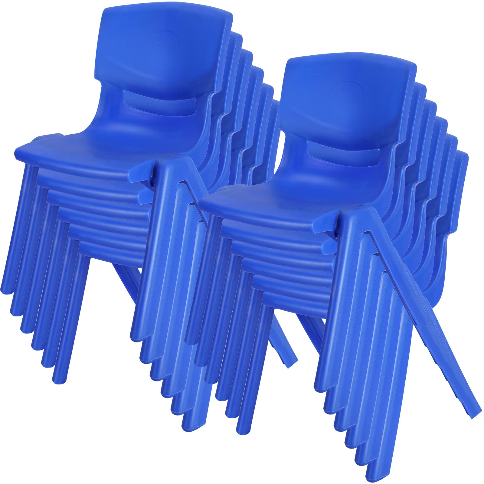 12 Pack Kids Plastic Stackable Chairs - 12