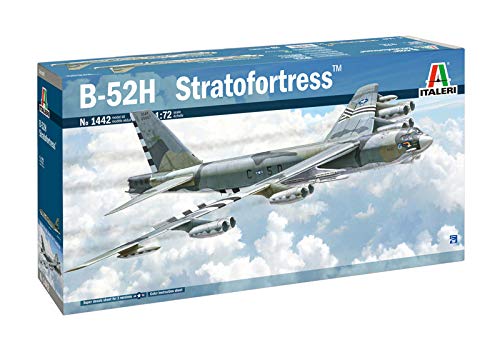 Italeri 1442 B-52H Stratofortress 1:72 Scale Plastic Model Kit - Military Aircraft Model Building for Collectors & Hobbyists - Perfect for Display, Gifts & Aviation Enthusiasts