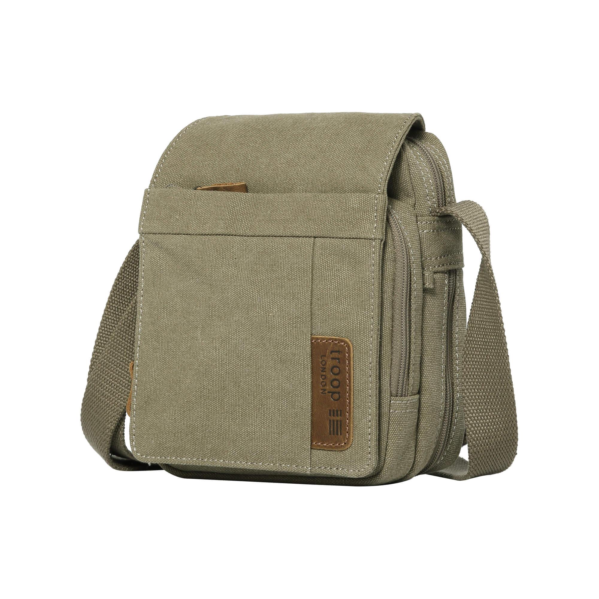 TRP0220 Troop London Classic Canvas Crossbody Bag - Stylish & Durable for Travel, Work & Everyday Use
