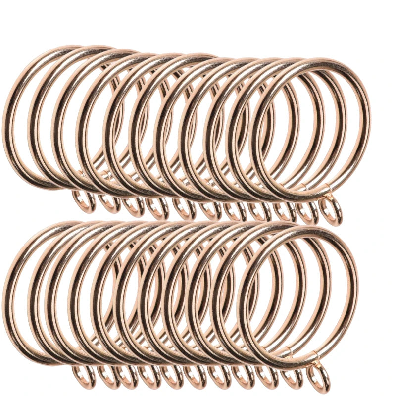 Heavy Duty Metal Curtain Rings with Eyelets - 32 Pack for Durable Drapery Hooks, Blackout Curtain Hangers - Perfect for Home, Office, and Hotel Window Treatments