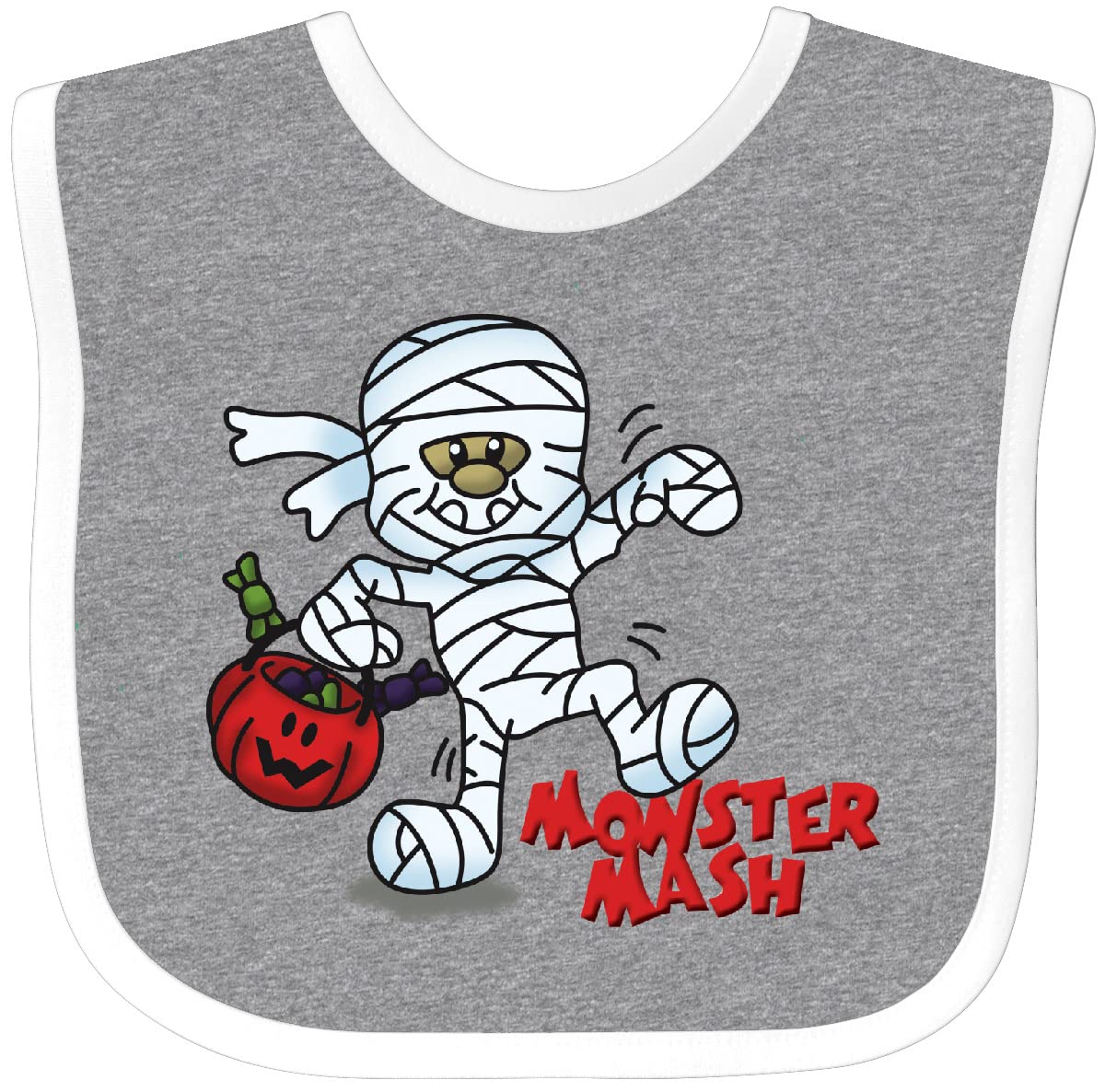 Inktastic Monster Mash Baby Bib - Cute & Durable Drool Bib for Infants & Toddlers - Perfect for Feeding, Playtime & Everyday Use