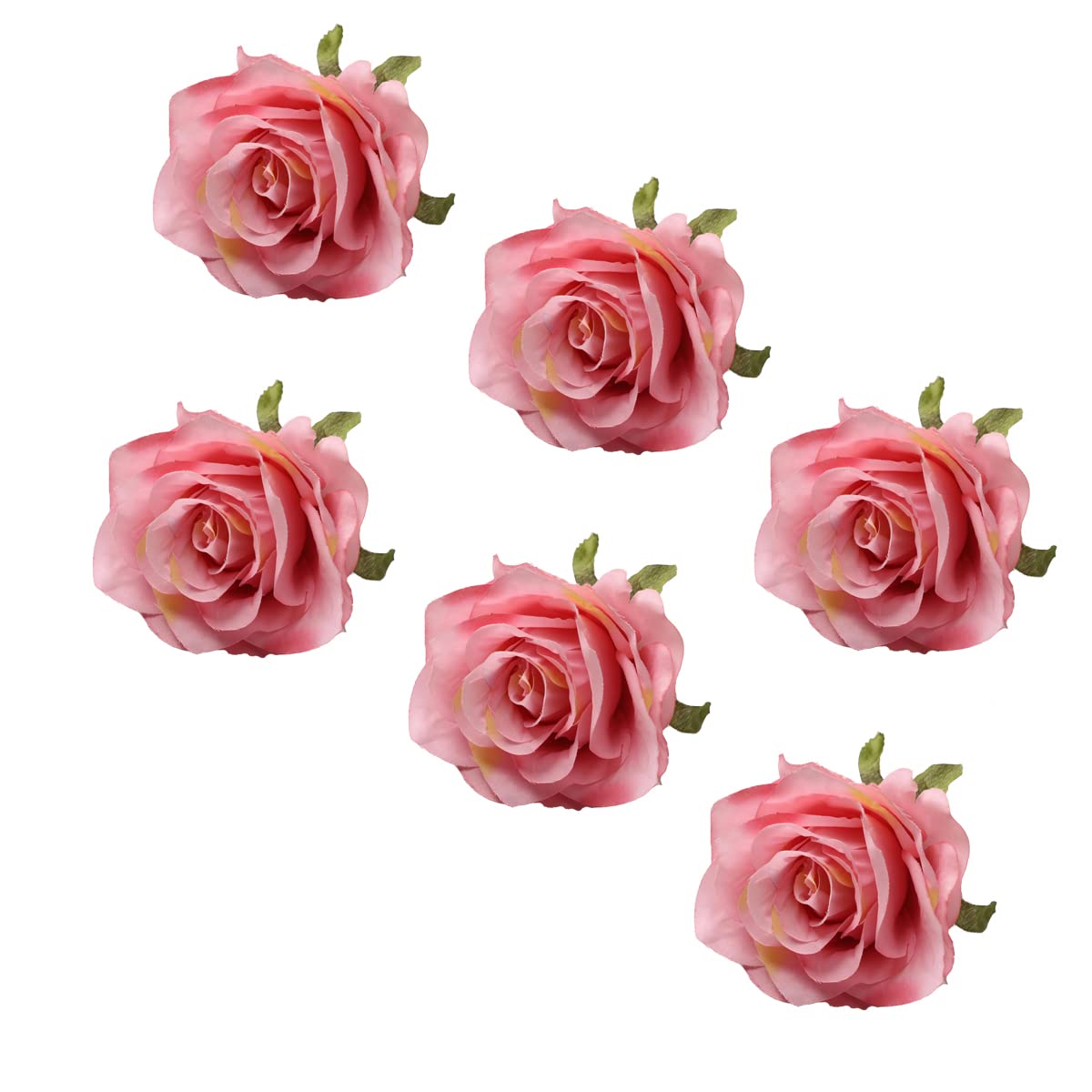 Handmade Floral Napkin Rings Set of 6 - Rose Vine Design Table Decor for Spring Weddings, Easter, and Dinner Parties - Pink Rose Napkin Holders