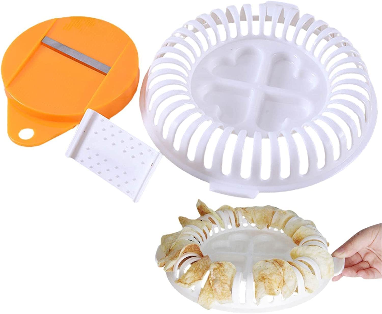 Healthy Microwave Potato Chip Maker - Oil-Free, BPA-Free Home Snack Maker for Easy, Low-Mess, Homemade Fat-Free Chips - Perfect for Keto, Vegan & Healthy Snacking at Home