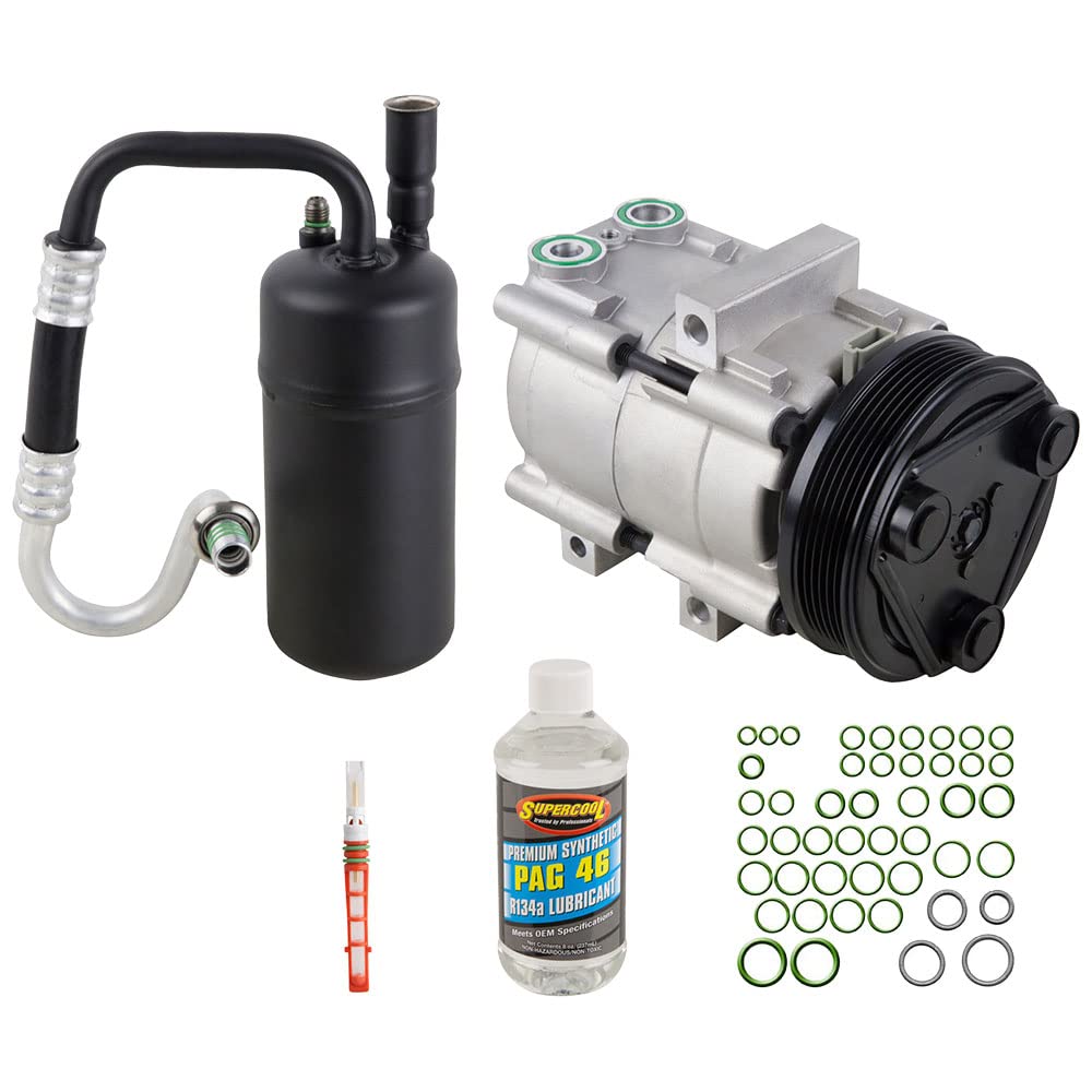 Ford Escape Mercury Mariner Mazda Tribute V6 AC Compressor & A/C Kit 2005-2006 - OEM Replacement 60-81229RK - Perfect for Summer Cooling & Auto AC Repair