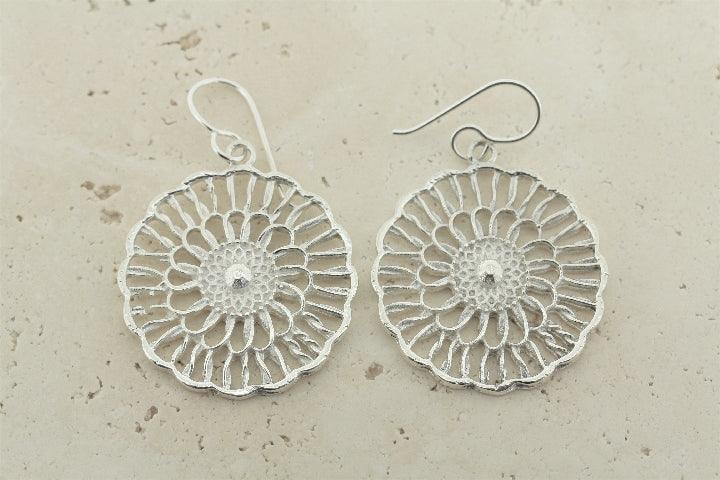 Exquisite Floral Hoop Earrings for Women - Elegant Handmade Flower Circle Earrings - Perfect for Weddings, Parties & Everyday Wear