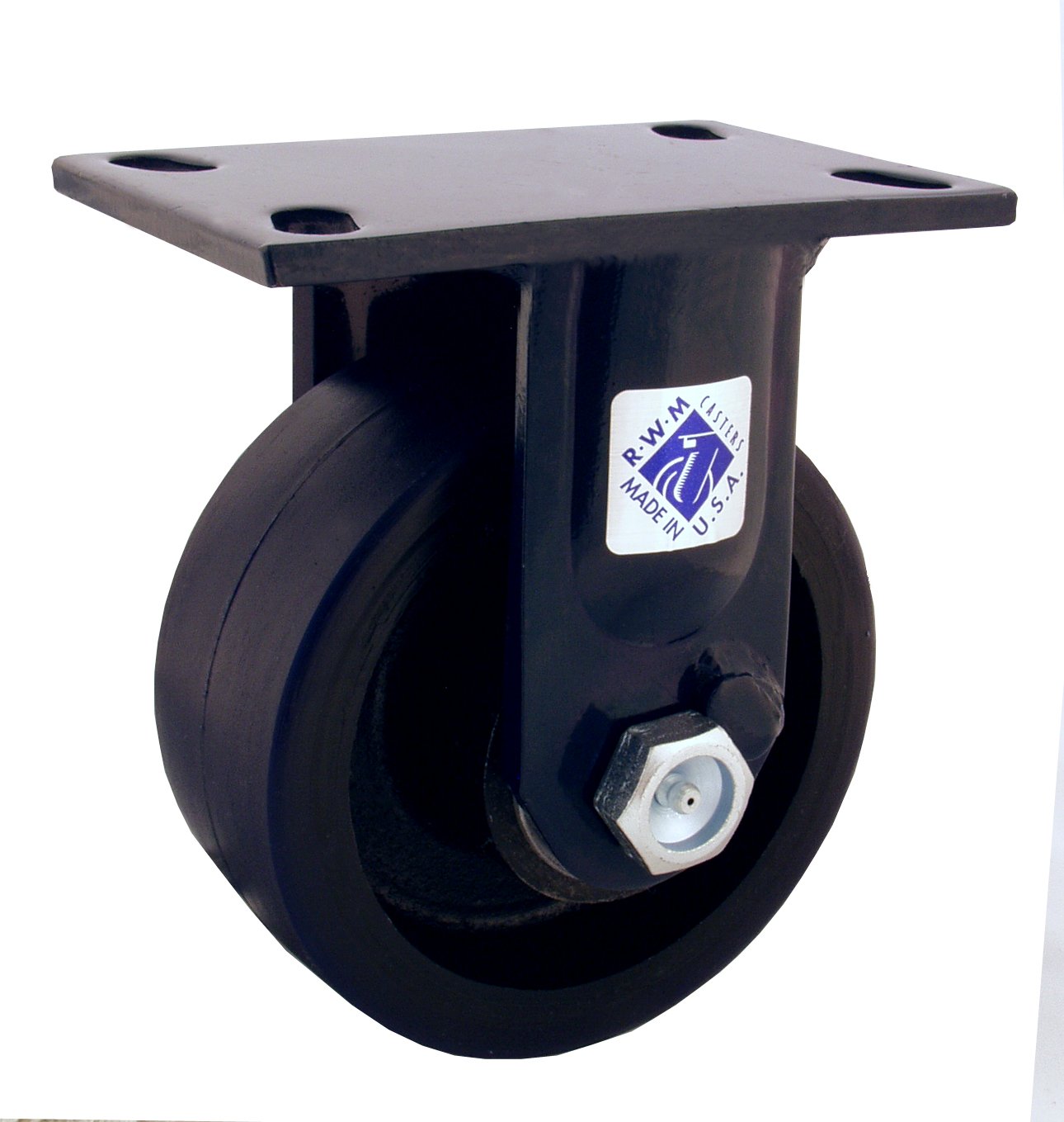 75 Series Heavy Duty Plate Caster - Kingpinless Rigid Design with 10