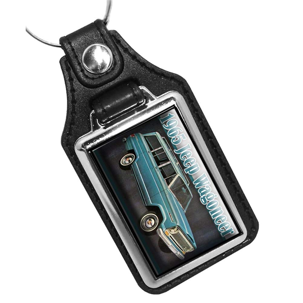 Vintage 1965 Jeep Wagoneer Off-Road Brochure Design Keychain - Heavy Duty Car Key Ring for Men & Women - Perfect for Jeep Enthusiasts, Collectors & Outdoor Adventures