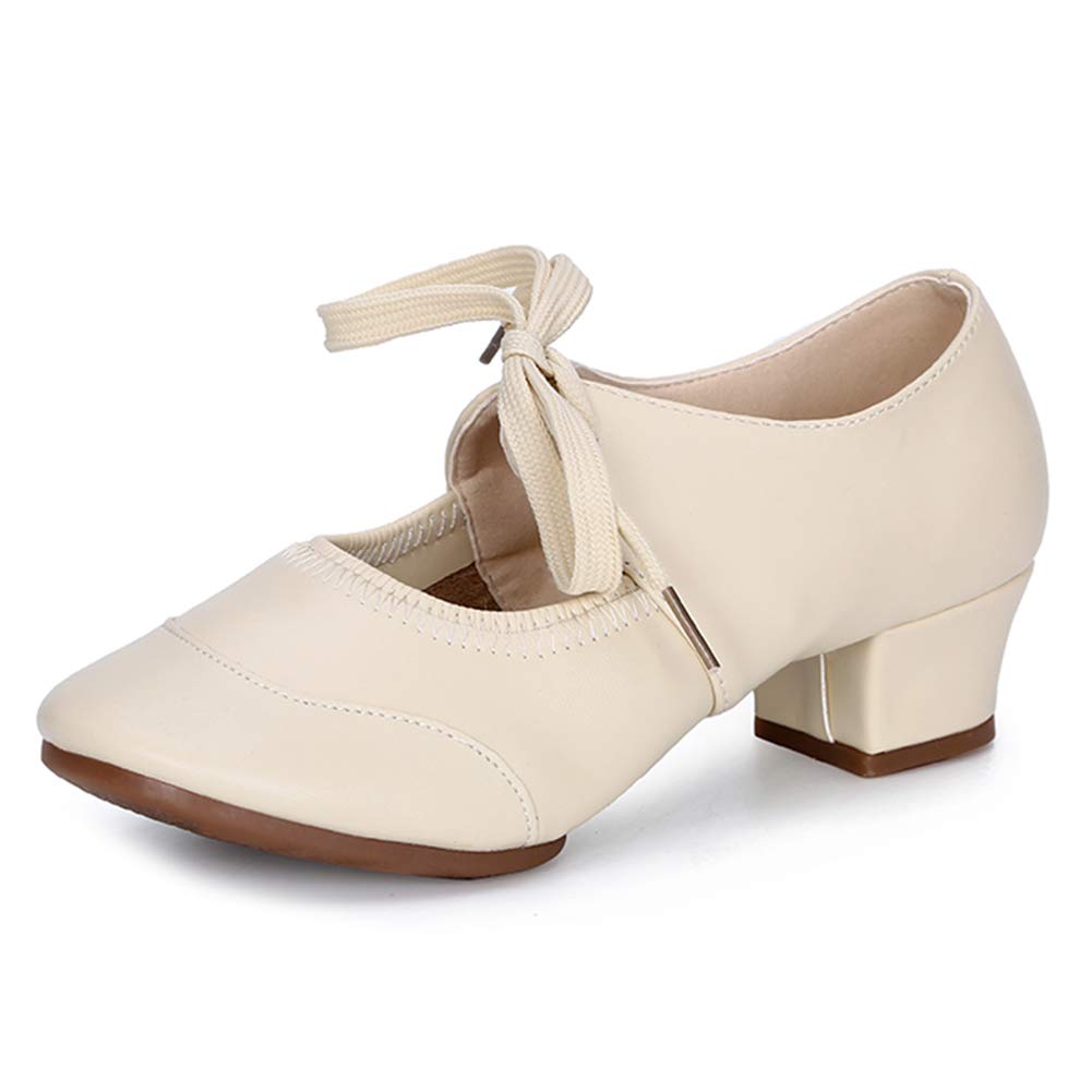 Hipposeus Women's Latin Dance Shoes - Split Sole Ballroom Practice Shoes for Salsa, Bachata, Tango - Model 215 | Professional Dance Training & Performance Footwear