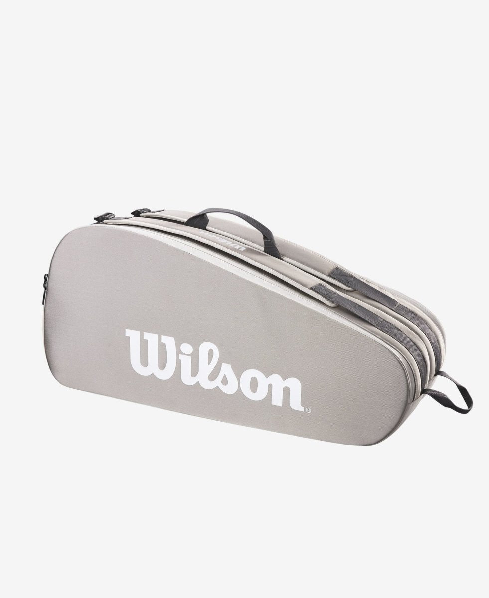Wilson Tour Tennis Bag 6 Pack - Premium Stone Color Tennis Backpack for Players & Coaches | Perfect for Tennis Matches, Practice & Travel