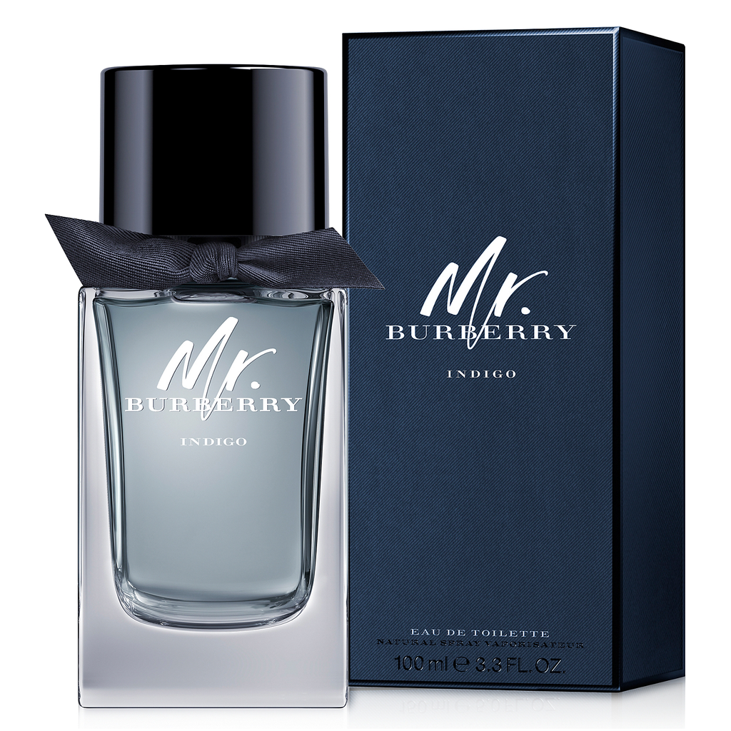 Burberry Mr. Burberry Indigo Eau de Toilette Spray for Men - Fresh Woody Fragrance for Day & Night Wear, Office & Date Nights