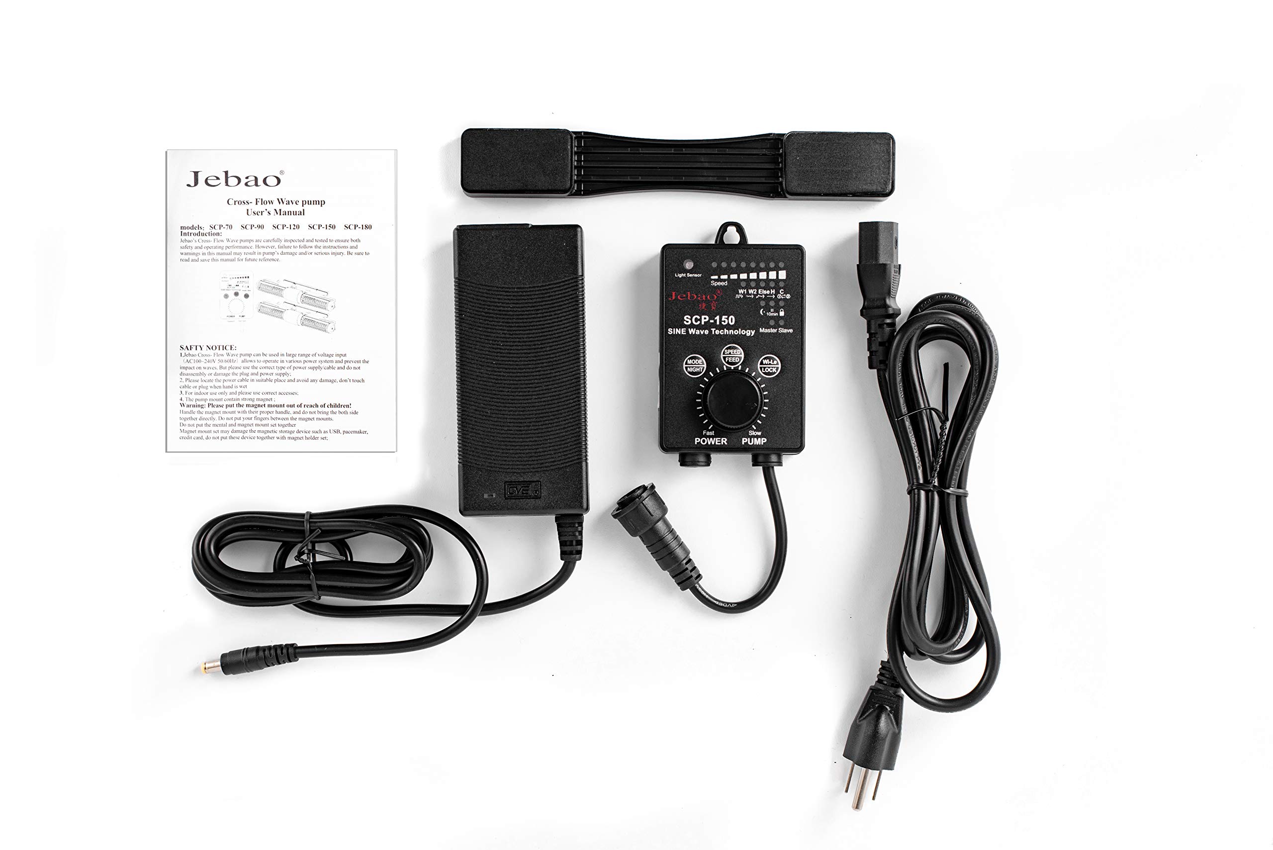 Jebao SCP-150 Sine Cross Flow Pump Wave Maker with Controller - Powerful Aquarium Water Circulation for Saltwater & Reef Tanks - Perfect for Marine Life, Coral Growth & Water Movement