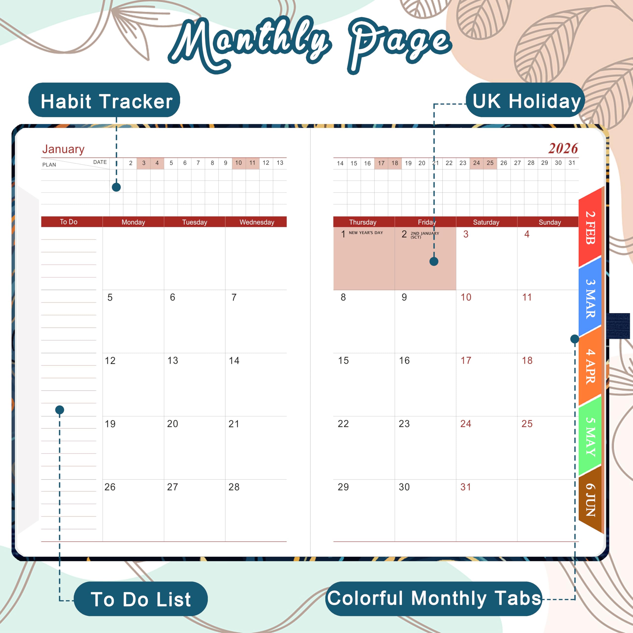 2025-2026 Cat Theme Academic Planner - A5 Daily & Monthly Mid-Year Planner (August 2025-July 2026) with Pen Set, Colorful Tabs, Inner Pocket - Perfect for Students, Teachers & Office Organization