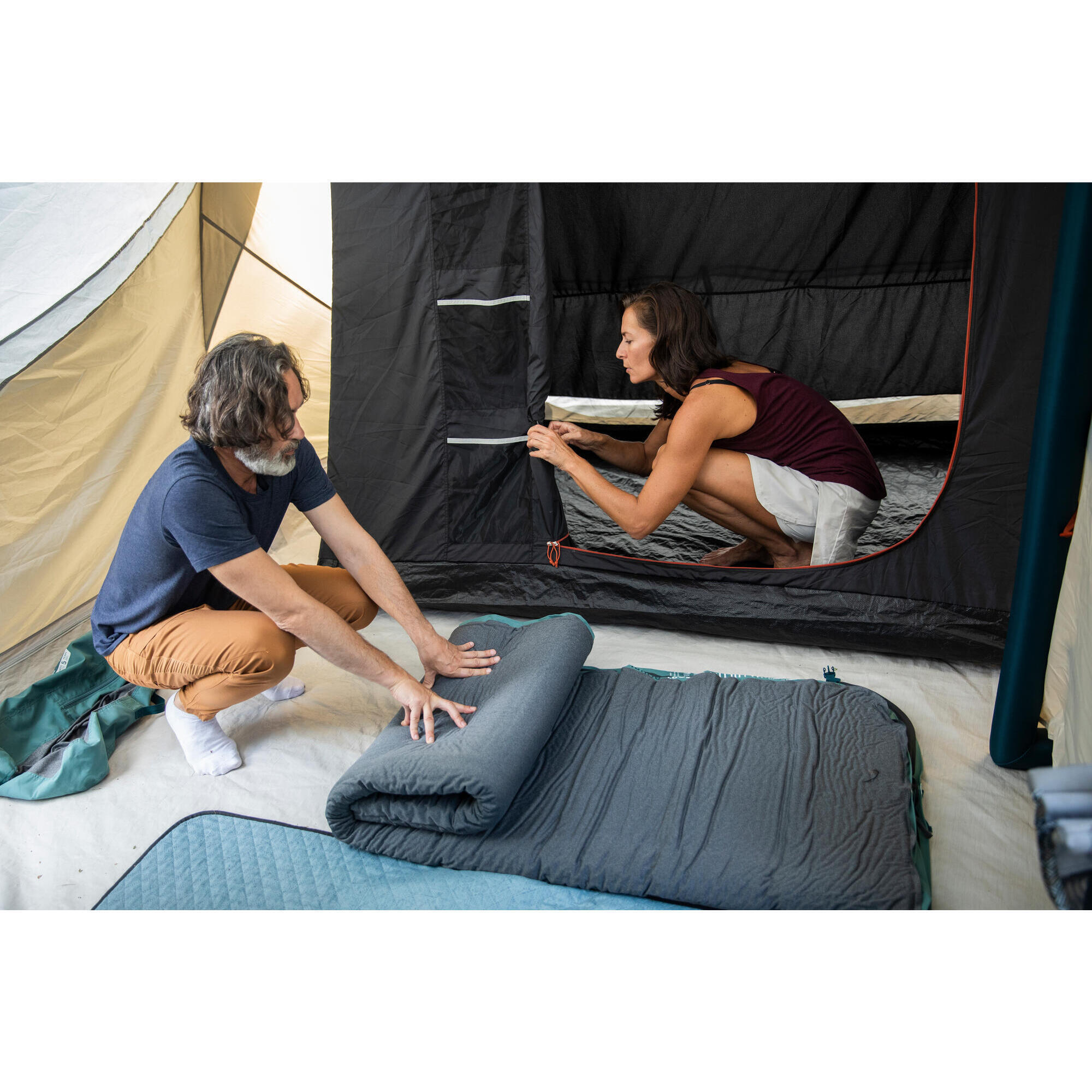 Quechua Ultimate Comfort Self Inflating Camping Mattress - 2 Person for Couples - Perfect for Backpacking, Hiking & Outdoor Adventures