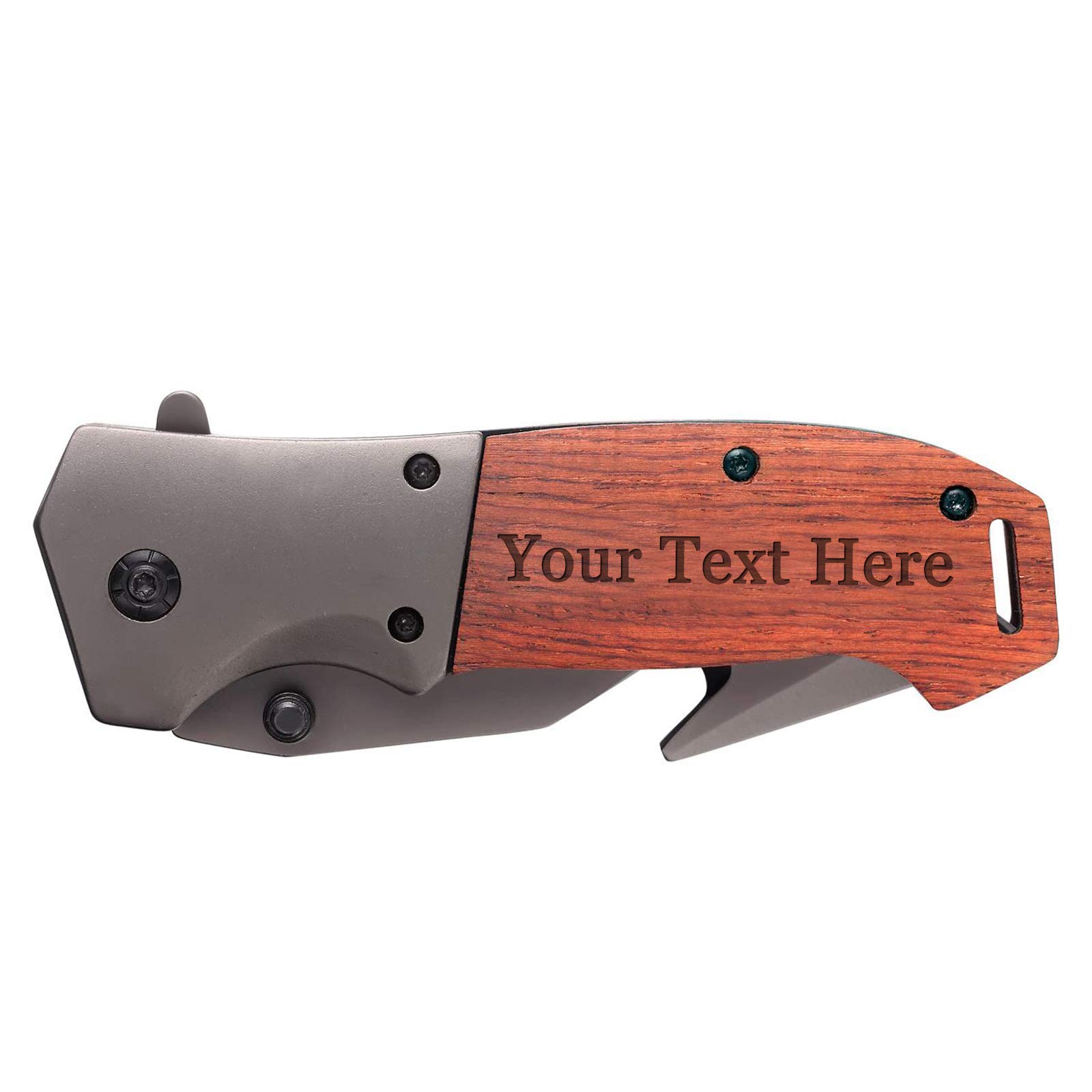 Fodiyaer Best Dad Ever Engraved Tactical Pocket Knife - Personalized Gift for Father's Day, Birthday, Christmas & Graduation - Durable EDC Knife for Outdoor, Camping & Everyday Carry