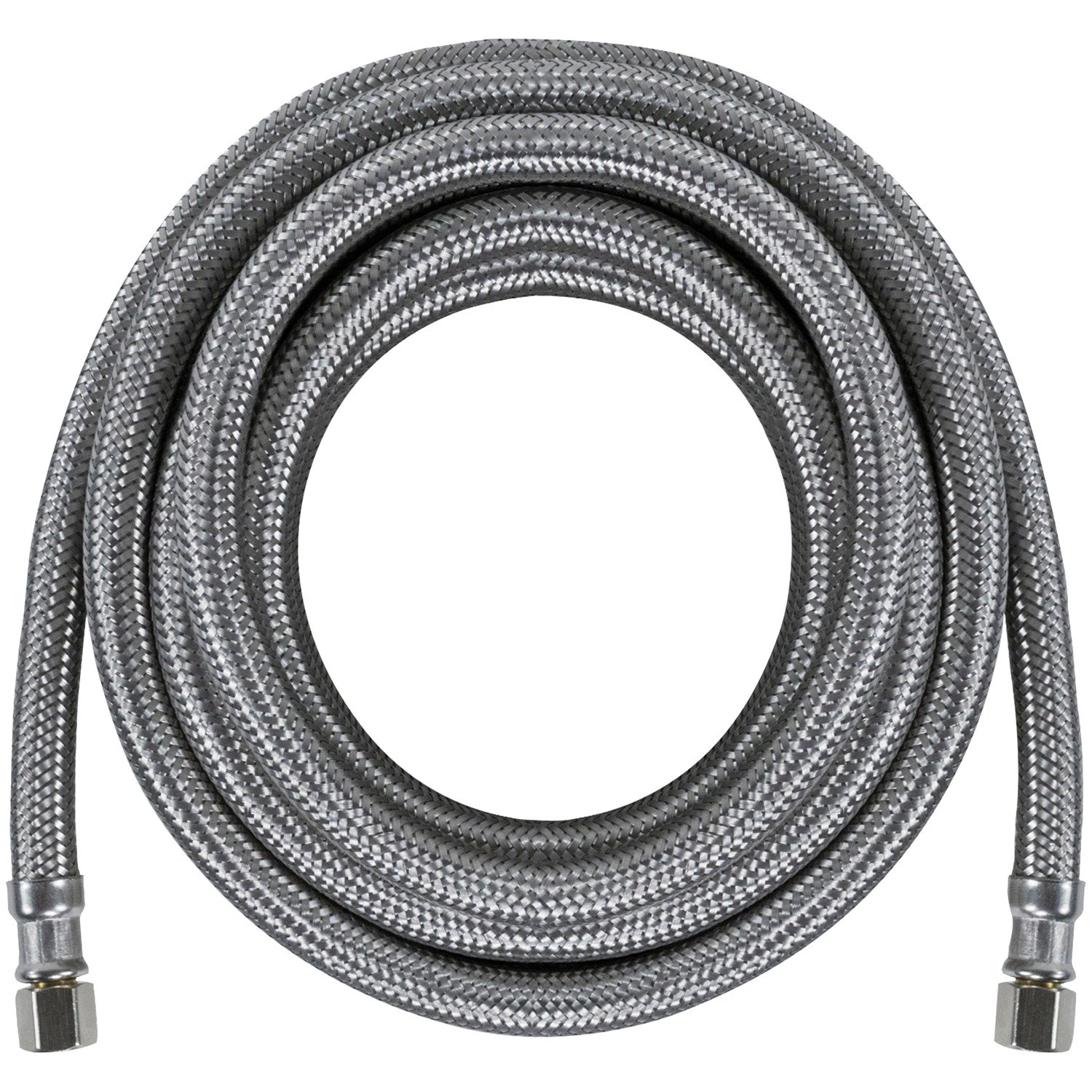 Certified Ice Maker Water Line - 15ft PVC Core with Premium Braided Stainless Steel - Compatible with Refrigerators & Freezers - Perfect for Home Kitchen & Commercial Use