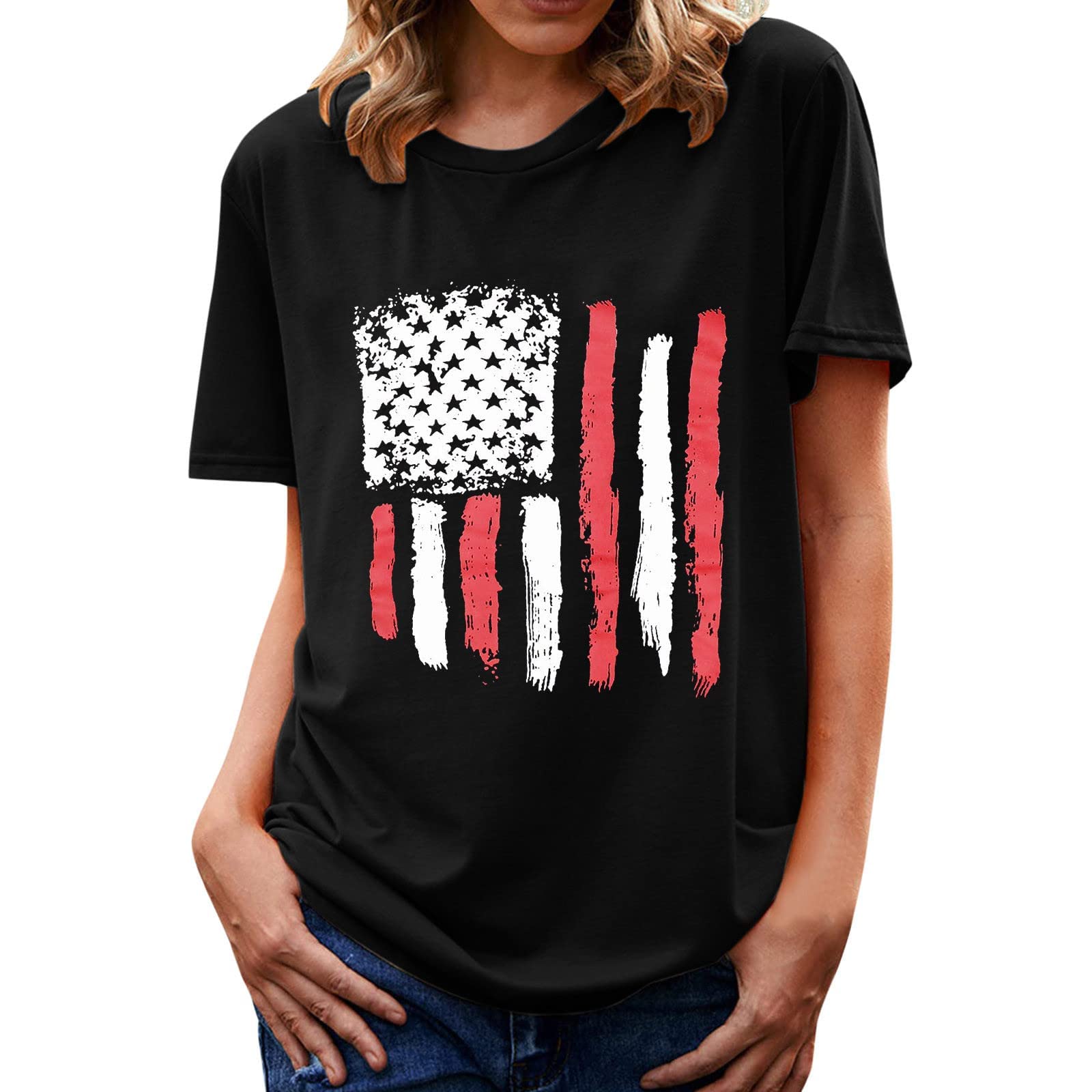Women's White Short Sleeve Casual T-Shirt - Loose Fit Cute Summer Printed Funny Graphic Tee - Perfect for Everyday Wear, Beach Outings & Mom Gifts