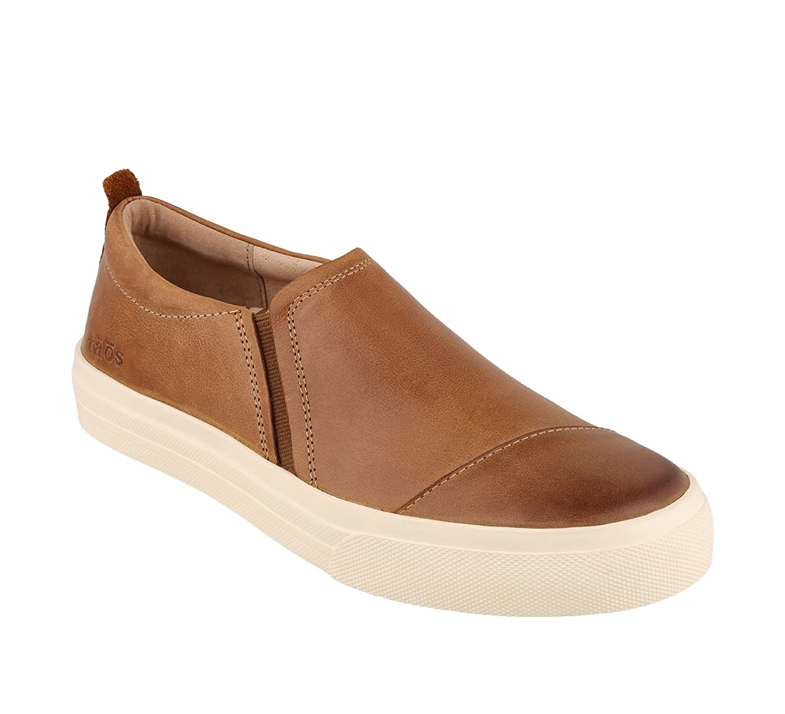**Taos Twin Gore Lux Slip-On Sneakers – Premium Leather Slip-On Shoes with Arch & Metatarsal Support, Removable Cushioned Footbed for All-Day Comfort – Perfect for Work, Travel & Casual Wear**