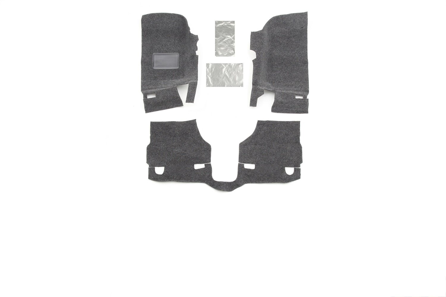 Bedrug Jeep Wrangler JK 2-Door Front Floor Liners with Heat Shields (2007-2010) - 3-Piece Set in Gray | Perfect for Off-Roading & All-Weather Protection