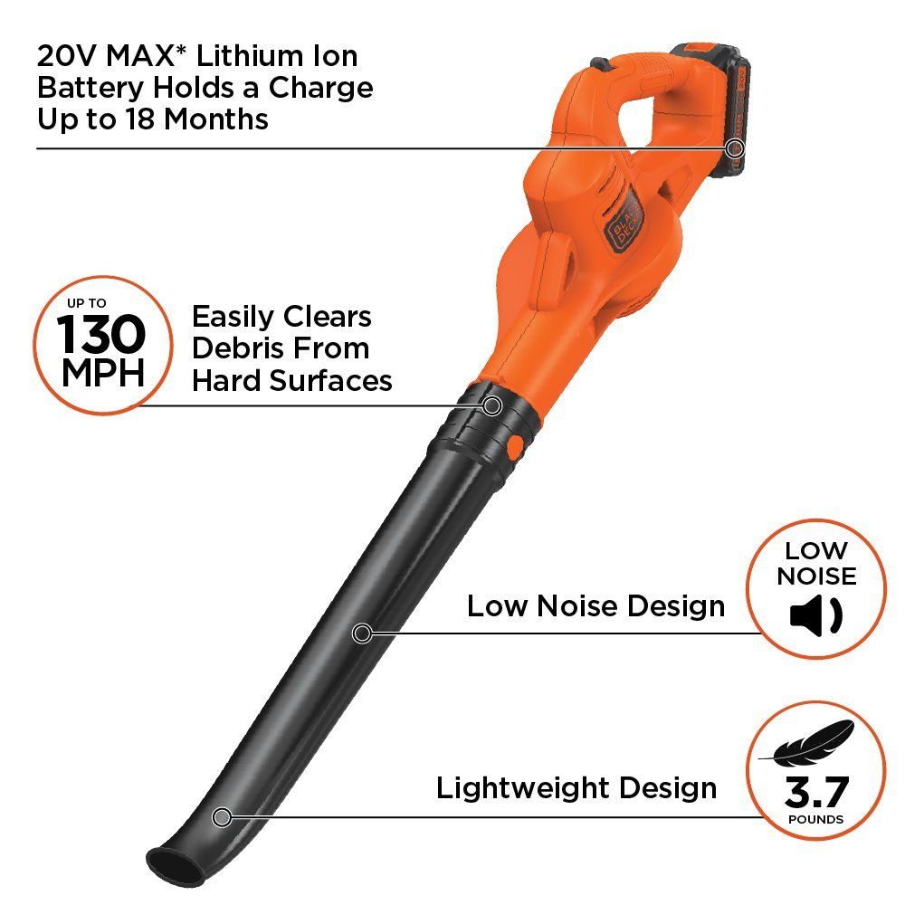 BLACK + DECKER 20V Max Lithium Cordless Sweeper - Lightweight Handheld Vacuum for Hard Floors & Carpets | Perfect for Quick Cleanups in Home, Office & Car