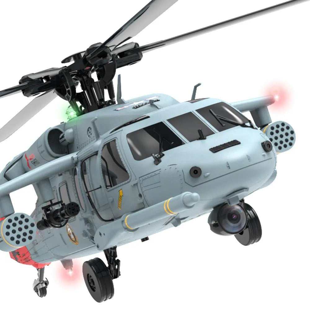 Yuxiang F09 Black Hawk 1/47 Scale RC Helicopter - 2.4G 8CH Remote Control, 6-Axis Gyro, GPS, 5.8G FPV Transmission - Perfect for Outdoor Flying, Aerial Photography & RC Hobbyists