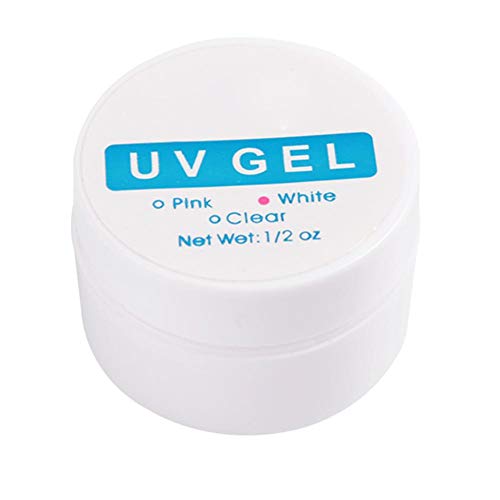 Fast Dry Crystal Nail Glue - 3 Colors for Manicure & UV Gel Extensions (White) - Salon & Home Use