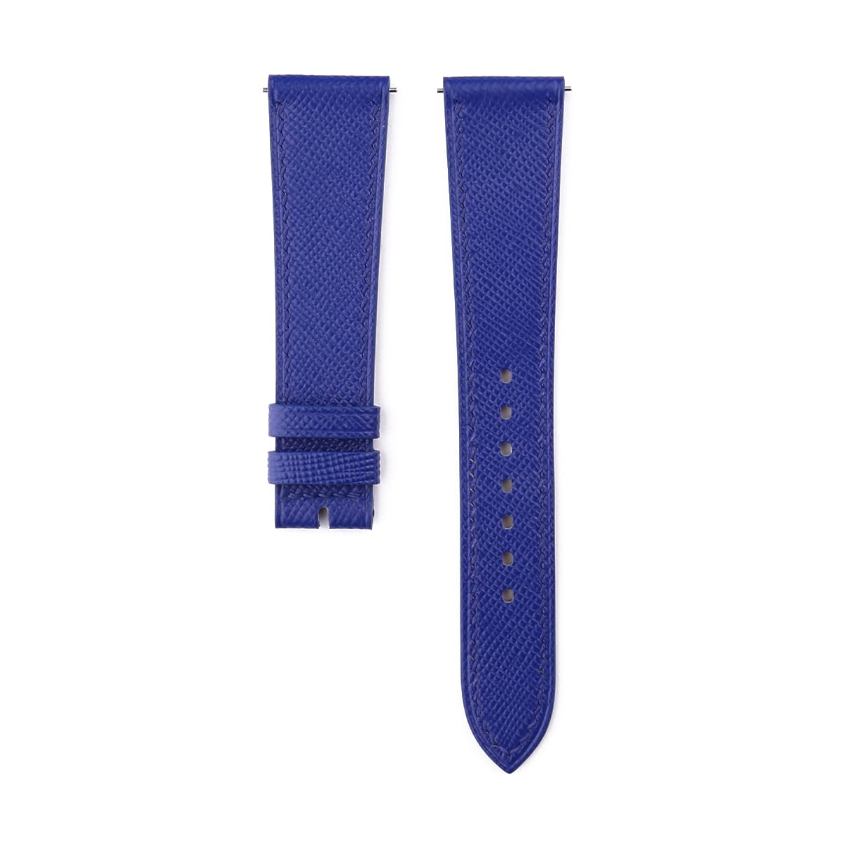 Handmade Classic Saffiano Leather Watch Band - Quick Release Replacement Strap 16mm 18mm 19mm 20mm 22mm for Men & Women (Blue) | Perfect for Apple Watch, Samsung Galaxy & Smart Watches | Dress, Casual & Business Wear Accessory