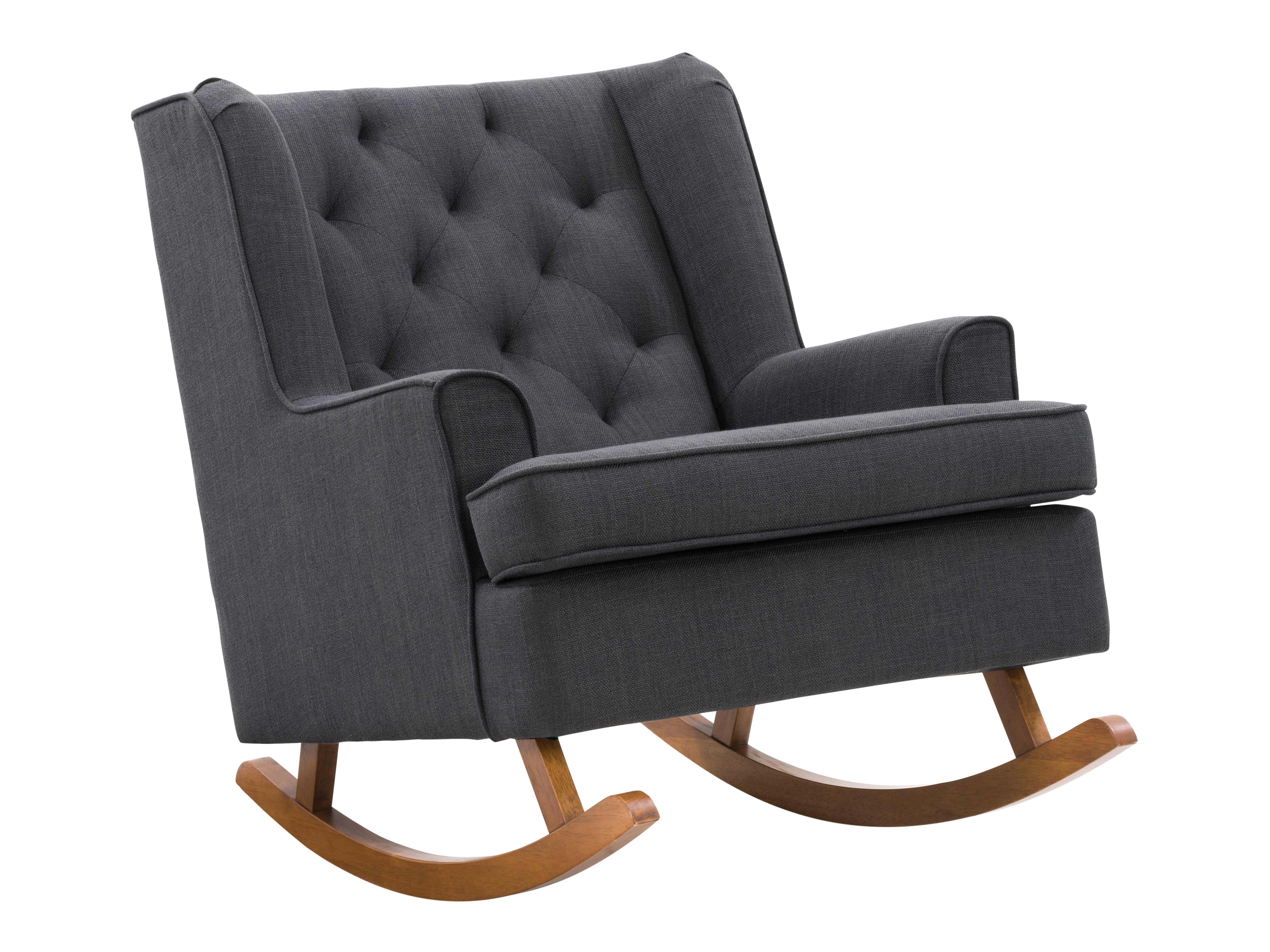 Modern Rocking Chair for Living Room - Comfortable Nursery Glider with Padded Seat - Perfect for Nursery, Bedroom, or Patio Relaxation