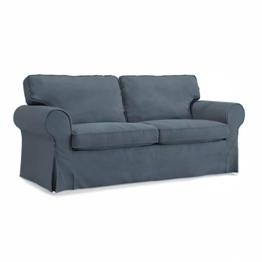 TLYESD Pre-Shrunk Sofa Cover for IKEA Ektorp Loveseat - Pet & Kid Friendly Slipcover, Dark Grey Polyester Fabric - Perfect for Living Room, Nursery, or Pet-Friendly Spaces