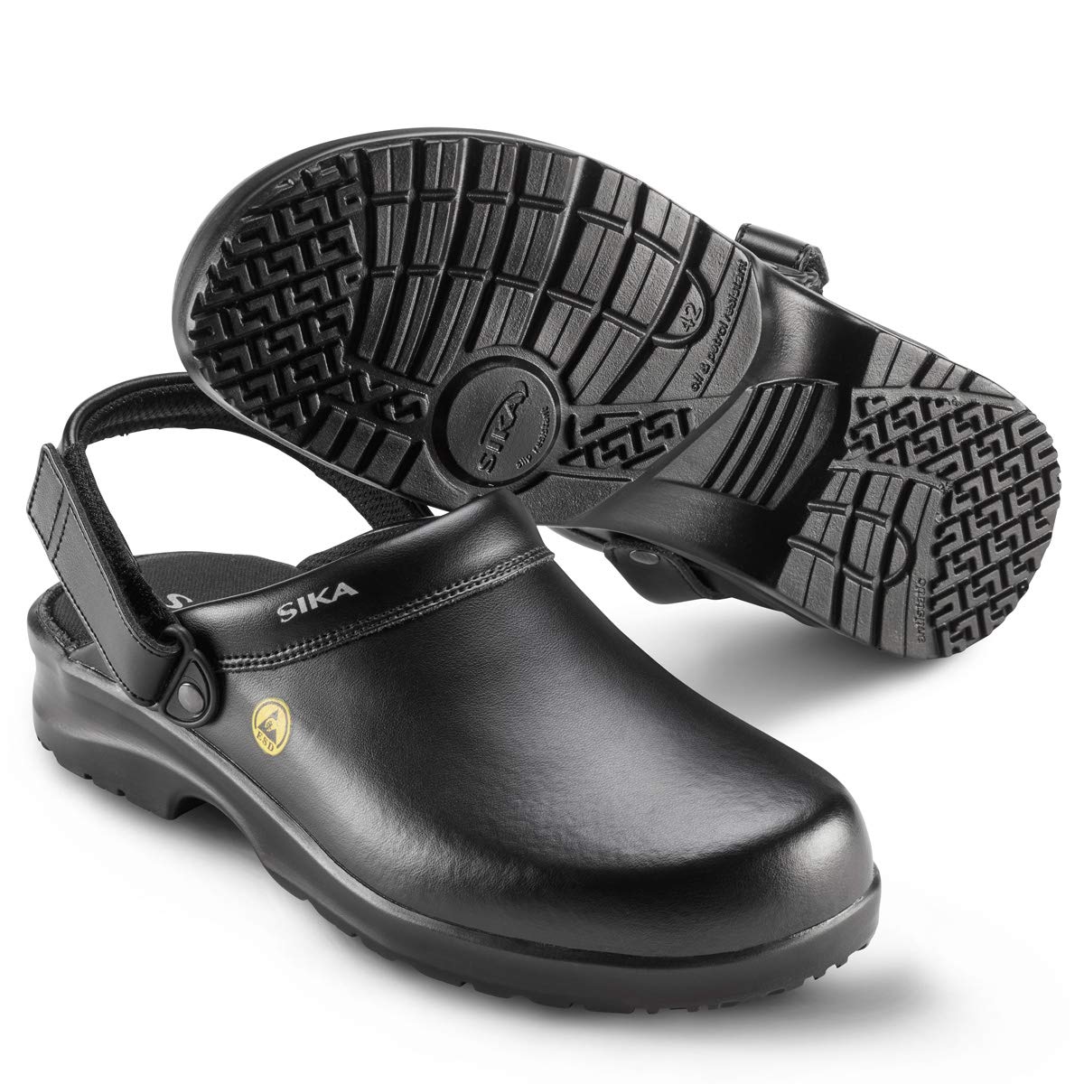 SIKA 19467 Fusion ESD Anti-Slip Clog Shoes for Pharmaceutical, Food Industry, Hospital, Care, Catering (HORECA), Kitchen, Service & Cleaning Professionals - Comfortable Safety Footwear for Healthcare Workers, Chefs & Janitors