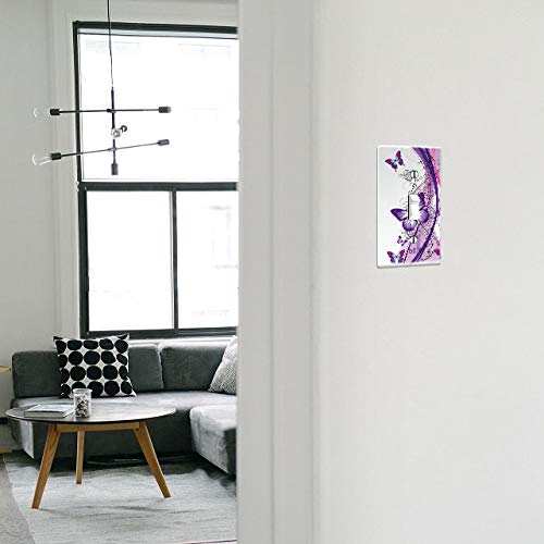 WIRESTER Single Gang Toggle Light Switch Plate Cover - 2 Tone Purple Butterfly Design for Home Decor | Durable Wall Plate for Living Room, Bedroom & Office