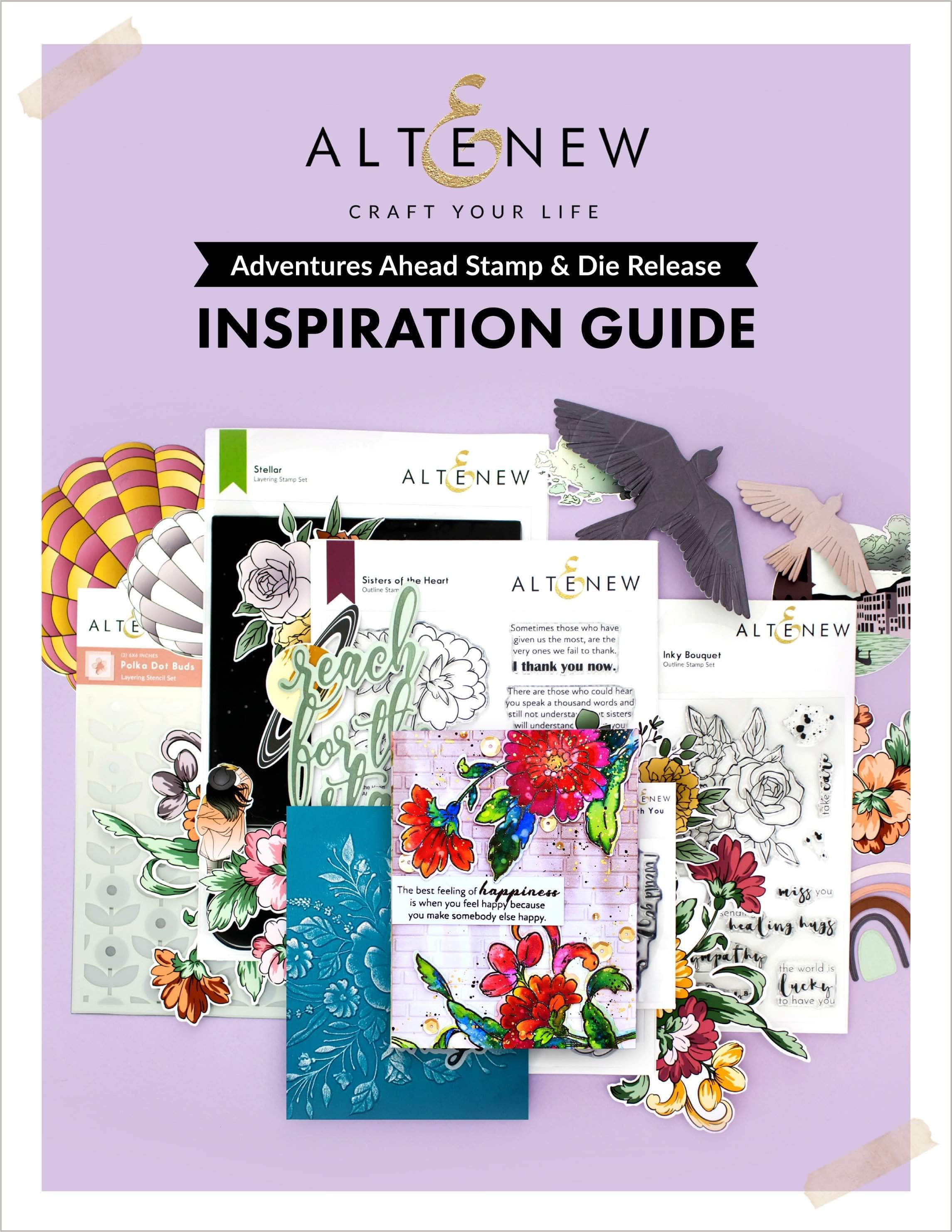 Adventures Ahead Stamp & Die Set - Creative Scrapbooking & Card Making Supplies for DIY Craft Projects - Perfect for Journals, Greeting Cards, and Memory Keeping