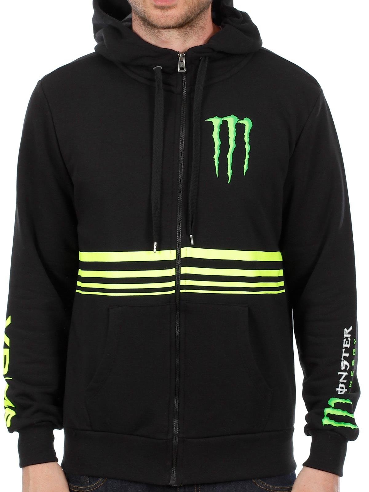 VR 46 Apparel Men's Monster Fleece Jacket - Lightweight Warm Winter Coat for Motorcycle Riding, Outdoor Sports & Casual Wear