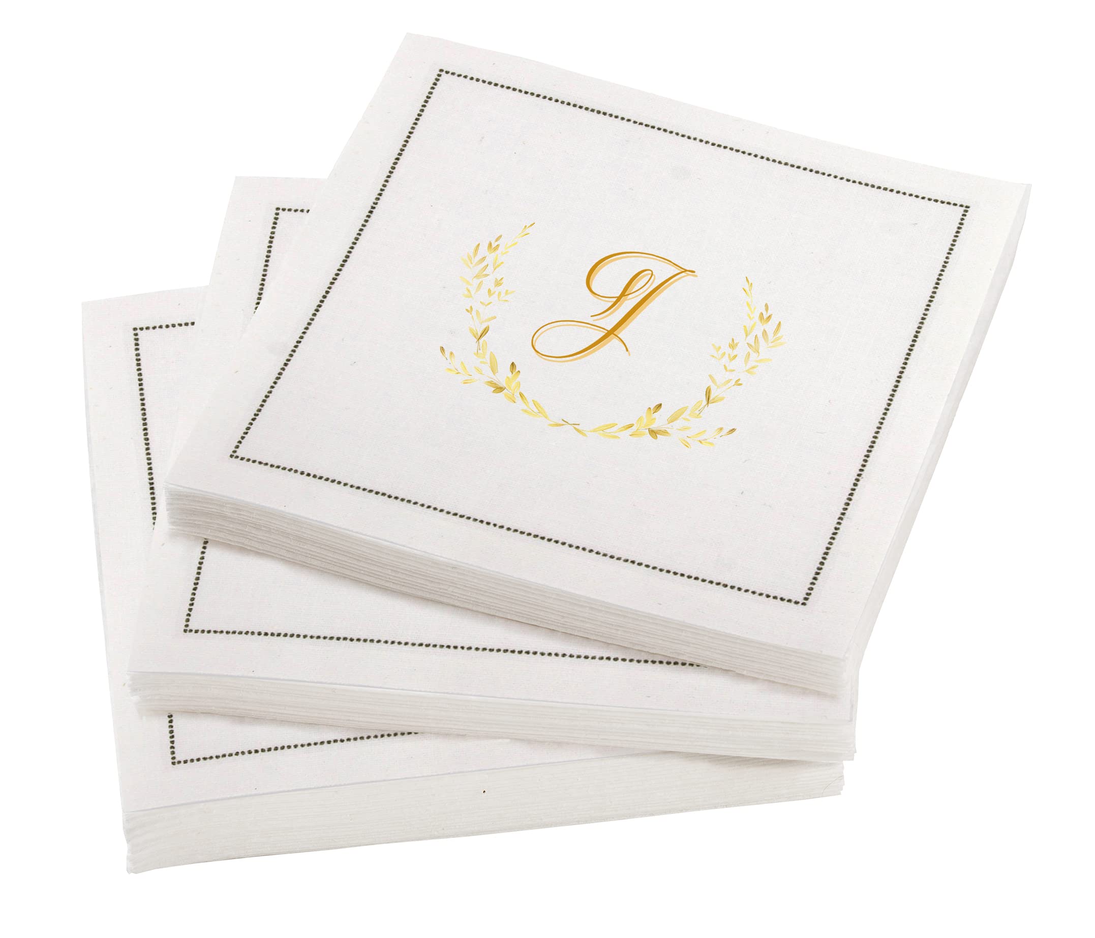 Premium Cotton Monogrammed Cocktail Napkins 11x11cm (4.5