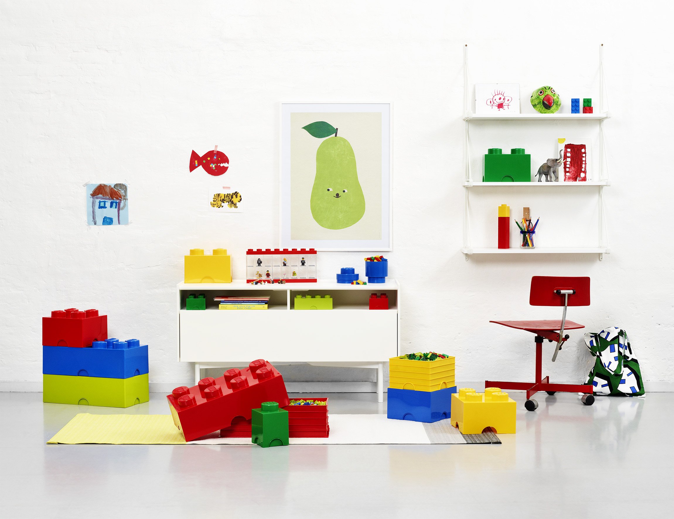 LEGO Storage Brick System - 8 Brick Storage Box, Toy Container for LEGO Bricks (Stone Grey, RC40041740) - Perfect for Organizing Kids' Toys, Building Blocks & Craft Supplies at Home or Classroom