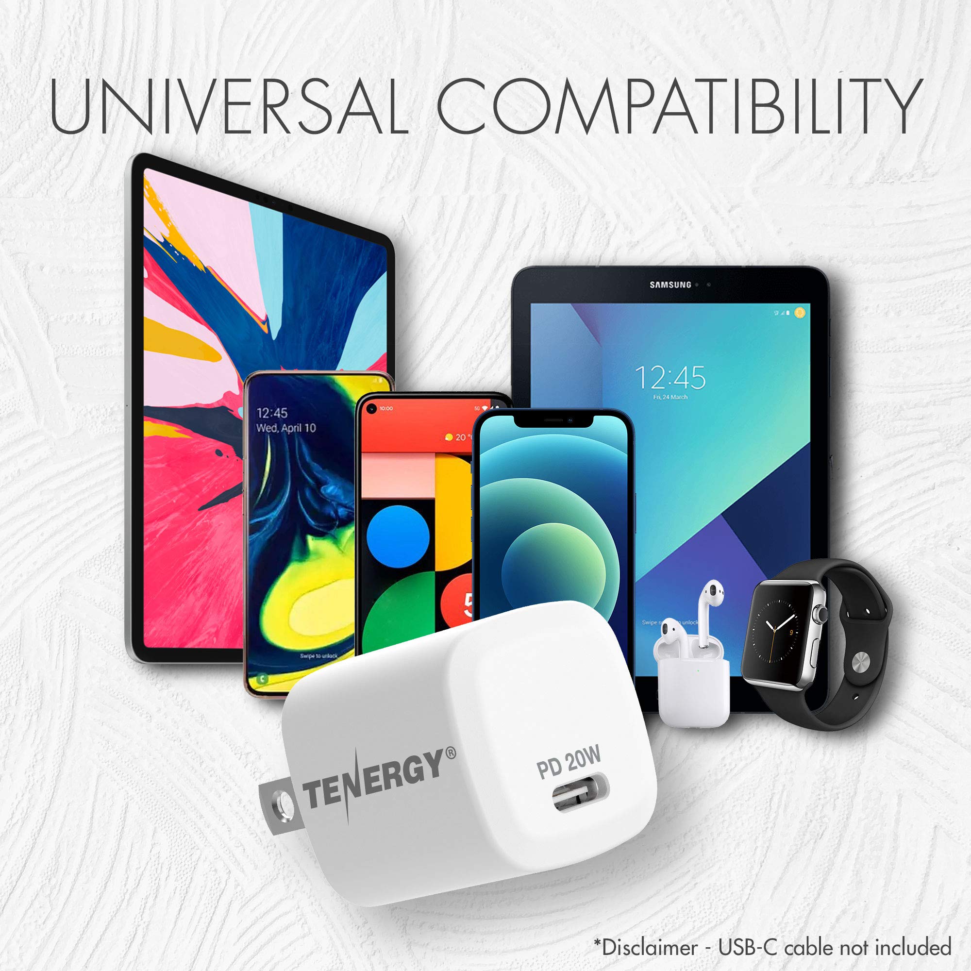 20W USB-C PD Fast Charger for iPhone 12/13/14 Series, Galaxy S21/S22, Pixel 4/5/6 - Compact Wall Charger Block with Power Delivery - Perfect for Travel, Office & Home Use (Cable Not Included)