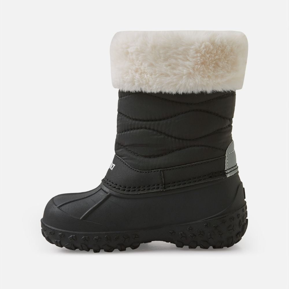 Reima Muhvari Kids Snow Boots - Waterproof Winter Boots for Boys & Girls, Warm & Durable Black Snow Shoes for Outdoor Play, Snowy Days & Cold Weather Adventures