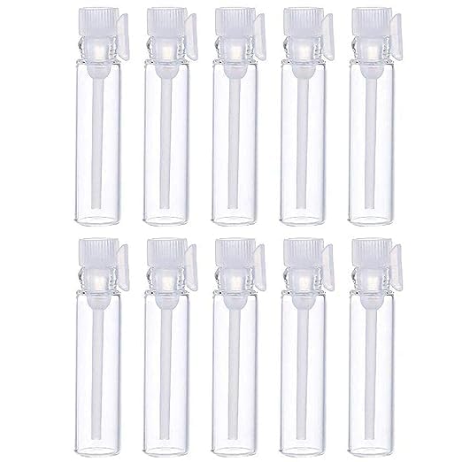 12pcs 2ml Mini Glass Travel Perfume Bottles - Empty Essential Oil Containers for Aromatherapy, Beauty Samples & Fragrance Testing | Portable Leak-Proof Bottles for DIY Perfumes, Skincare Oils & Travel Toiletries