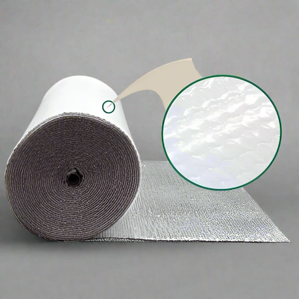 4 FT x 25 FT Reflective Foil Bubble Insulation Roll - Thermal Barrier for Hydroponics, Grow Rooms & Greenhouses | Energy Efficient Plant Protection for Indoor Gardening & Seed Starting | SKU: 3081051