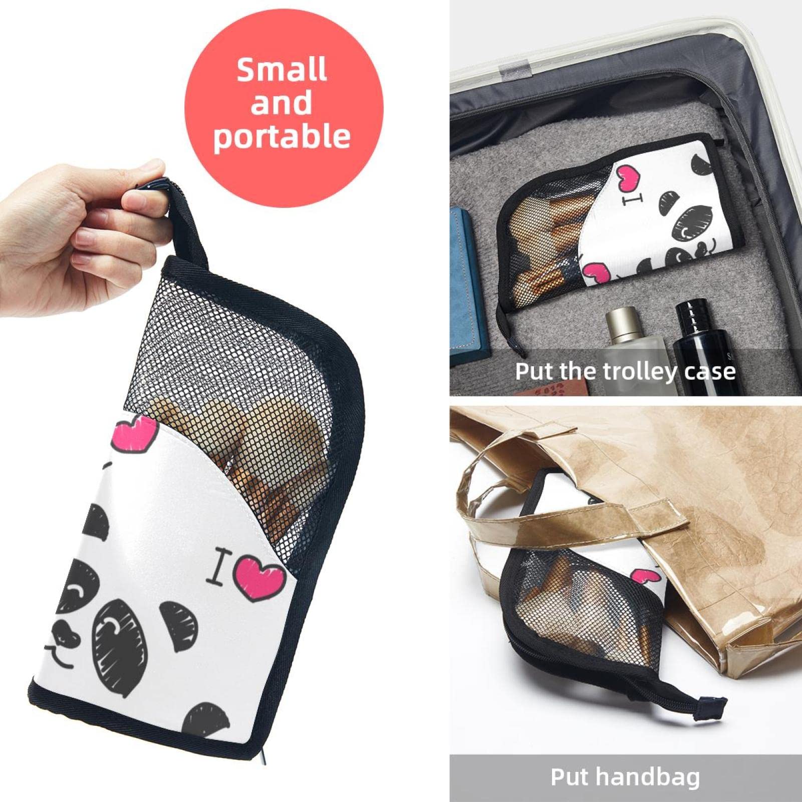 Premium 12-Slot Makeup Brush Organizer Bag - Cute Panda Design, Portable Travel Cosmetic Brush Holder Case for Professional & Home Makeup Artists | Perfect for Travel, Salon Use & Daily Beauty Routine