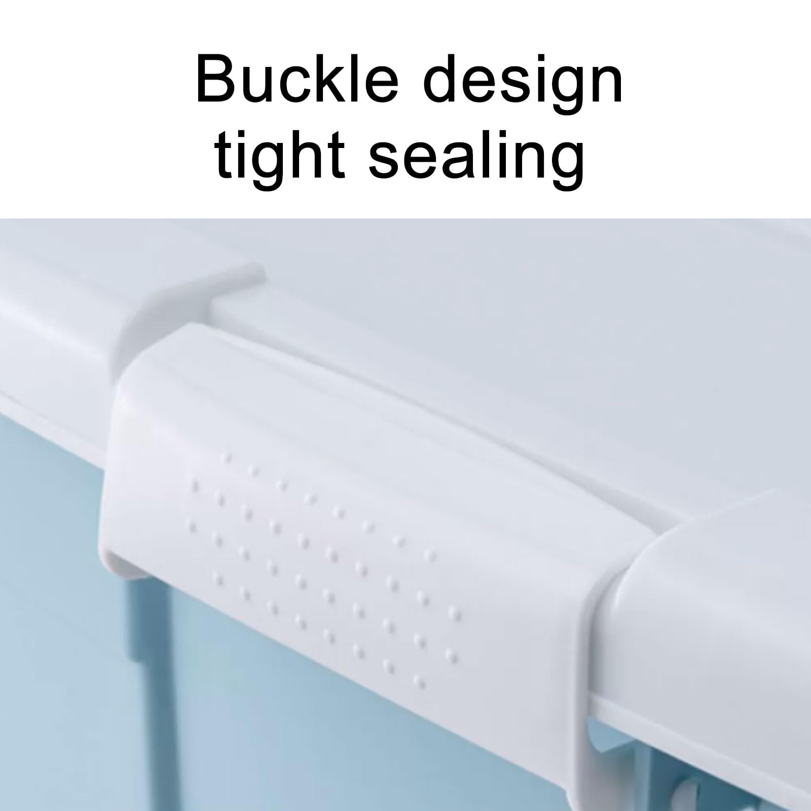 Stackable Plastic Storage Box with Lid, Wheels & Handle - Lightweight Organizer for Home, Office, Garage & Closet Storage Solutions