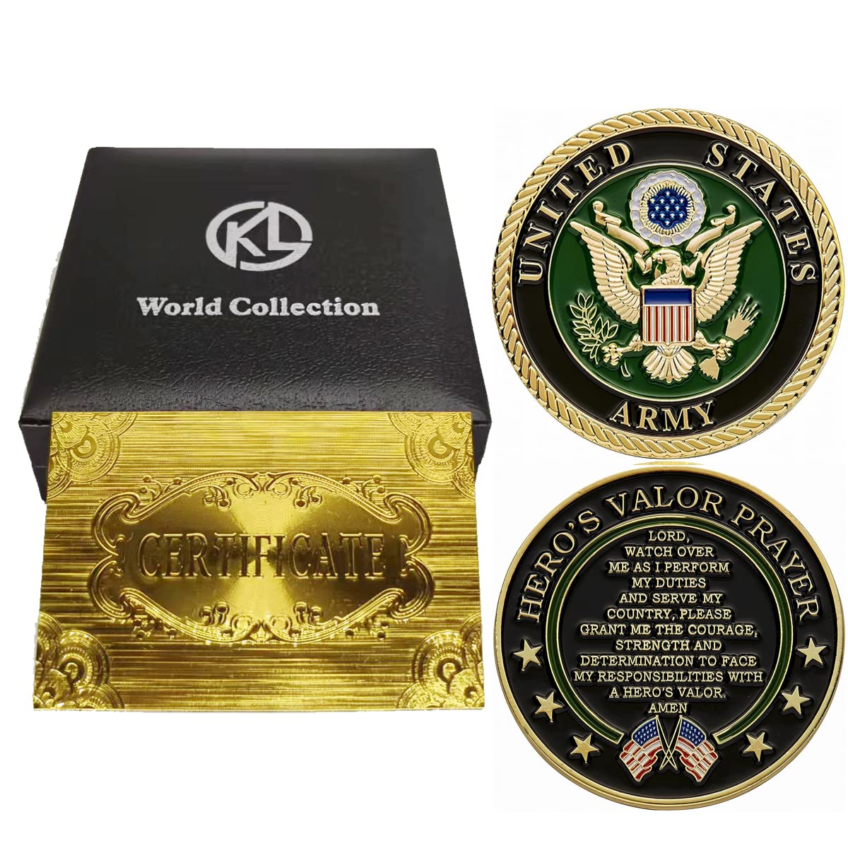 Military Challenge Coin Sets with Display Box - Perfect Army Gifts for Soldiers, Veterans & Collectors | Ideal for Awards, Retirement, Deployment & Special Occasions