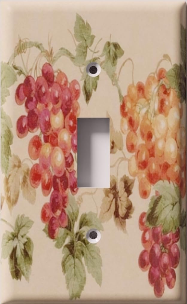 Grape Decorative Light Switch Cover - Single Toggle Plate for Home Decor