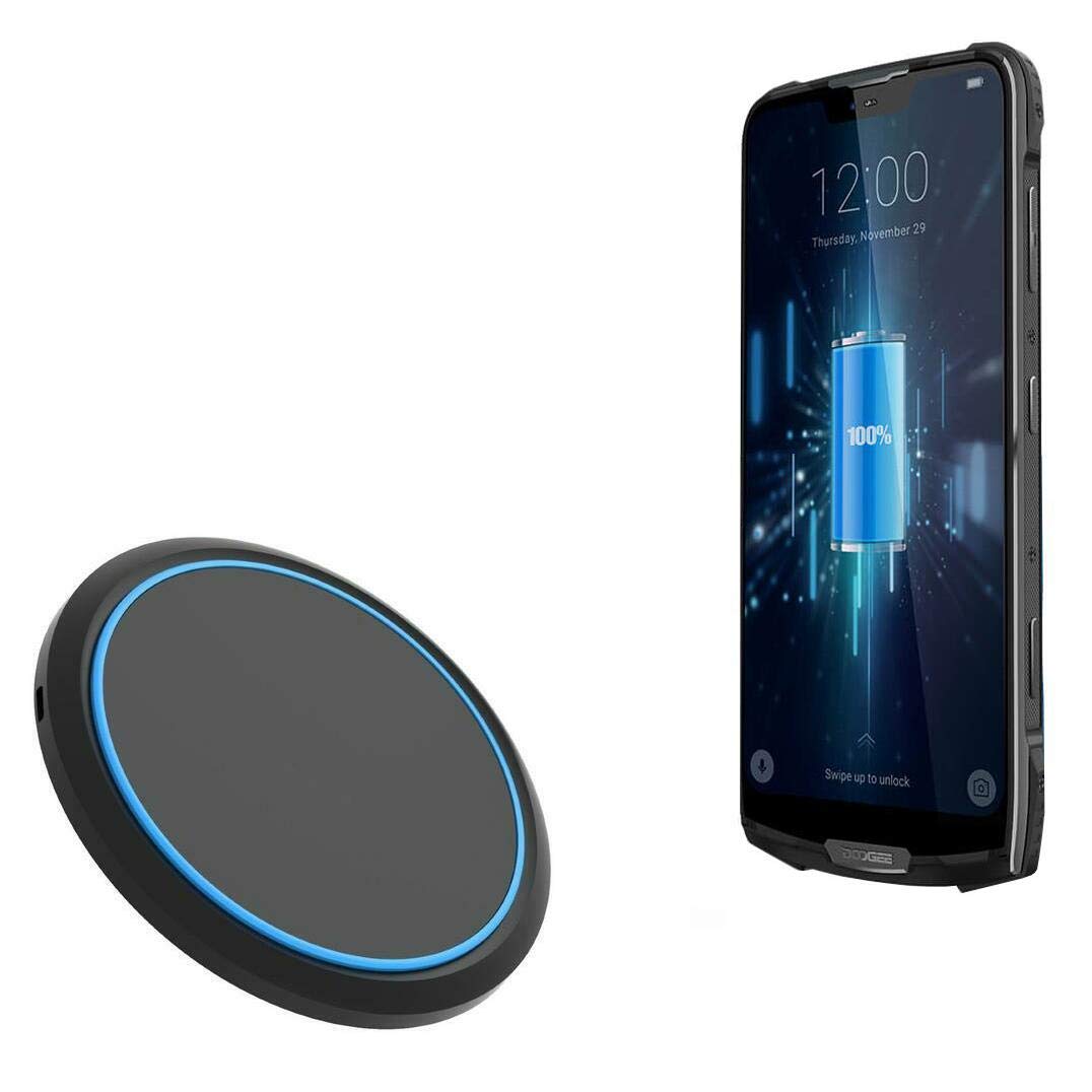 Doogee S90 Pro Wireless Charger - 15W Qi-Certified Fast Charging PowerDisc with QC3.0 Compatibility | Desktop Charging Pad for Home, Office & Travel