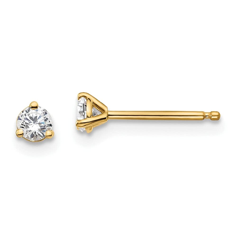 14K Gold Round Cut Lab Grown Diamond Stud Earrings for Women (0.20ctw-2ctw) | Fine Jewelry Gift for Anniversary, Birthday & Wedding | Everyday Luxury Earrings