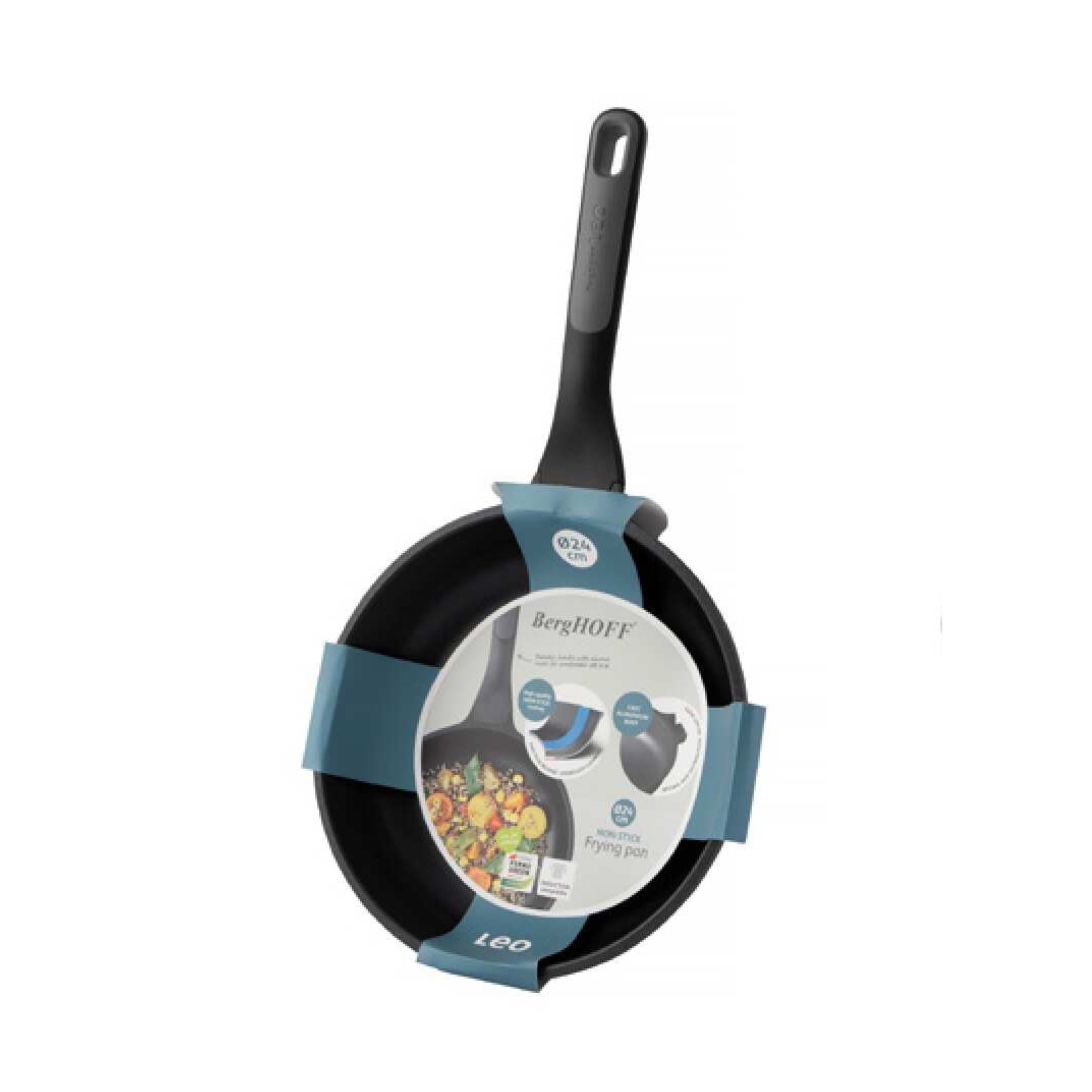 BergHOFF Leo Stone+ 10-Inch Aluminum Nonstick Ceramic Frying Pan with Recycled Materials - Perfect for Sauteing, Frying & Healthy Cooking